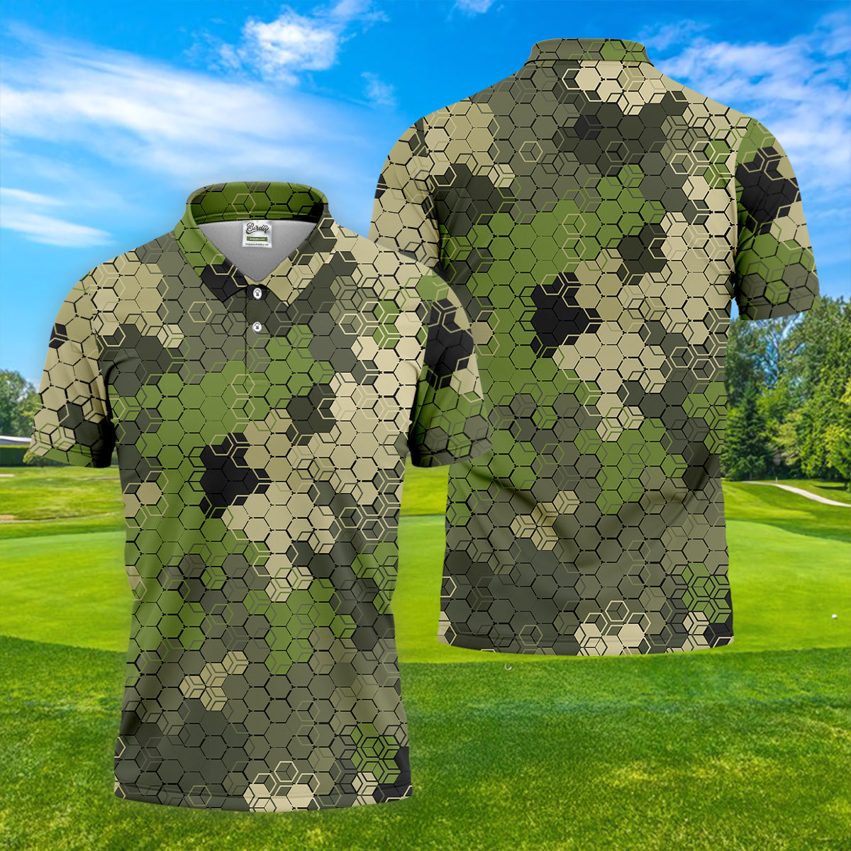 Camo Golf Shirt, Mens Golf Polo Shirts, Unique Gift For Golfer, Men Sweatshirt, Golfing Apparel