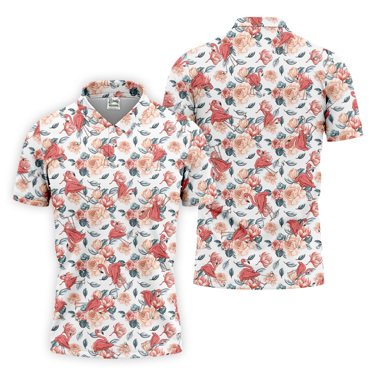 Floral Golf Shirt With Funny Flaming, Cute Golf Outfit, Mens Golf Polo Shirts, Men Sweatshirt, Golfing Apparel