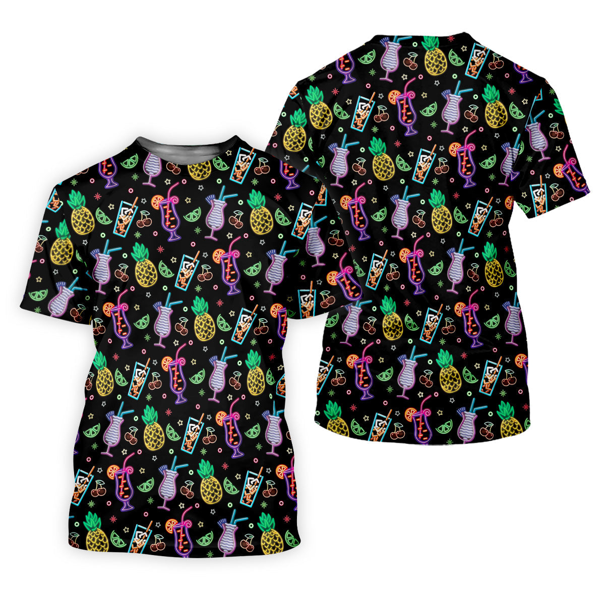 Pineapple Cocktail Tropical Golf Shirts, Hawaiian Golf Polo, Ladies Sleeveless Polo, Ladies Golf Shirts