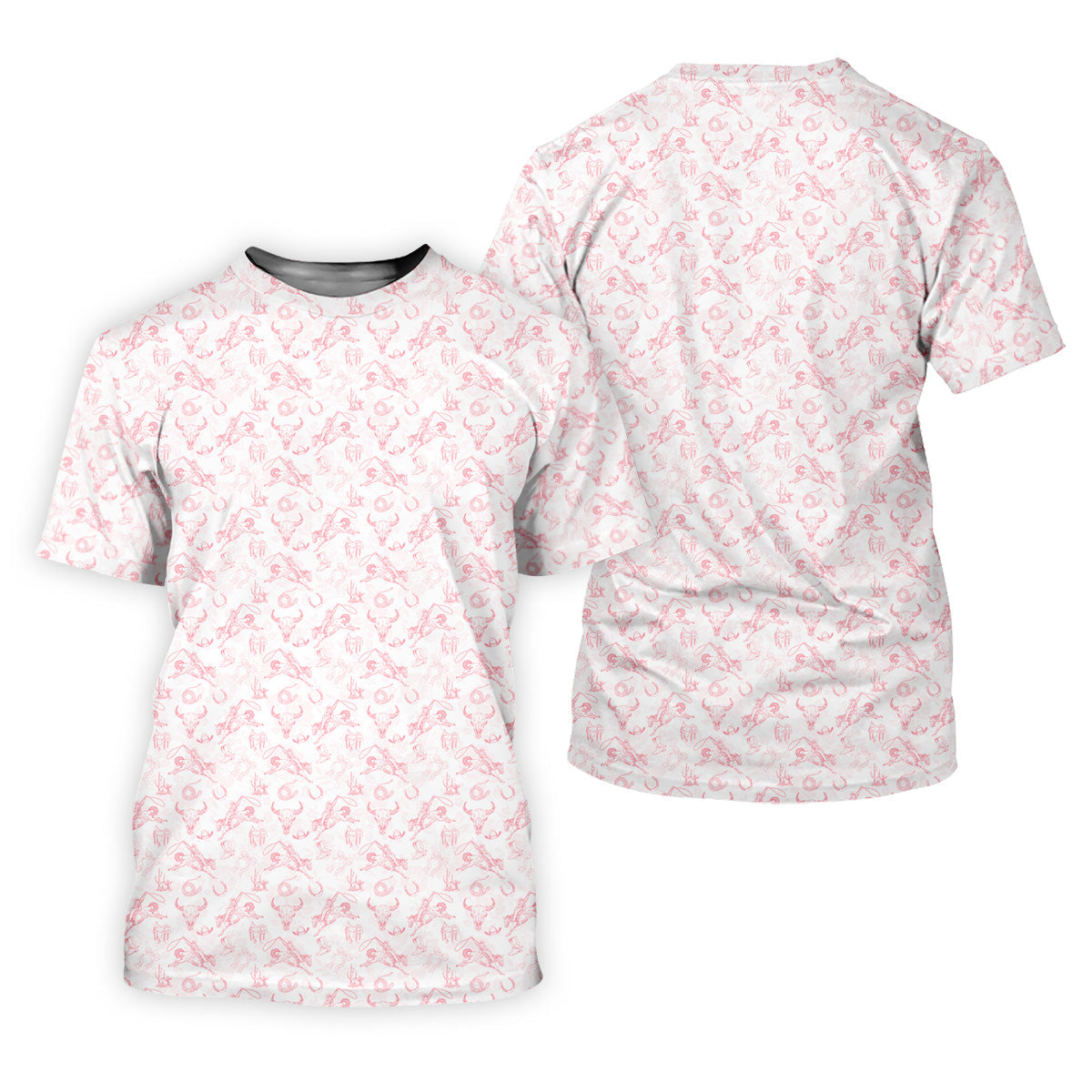 Pink Toile Chinoiserie Bow Western Golf Shirt, Cute Golf Outfit, Ladies Golf Polos, Golfing Apparel