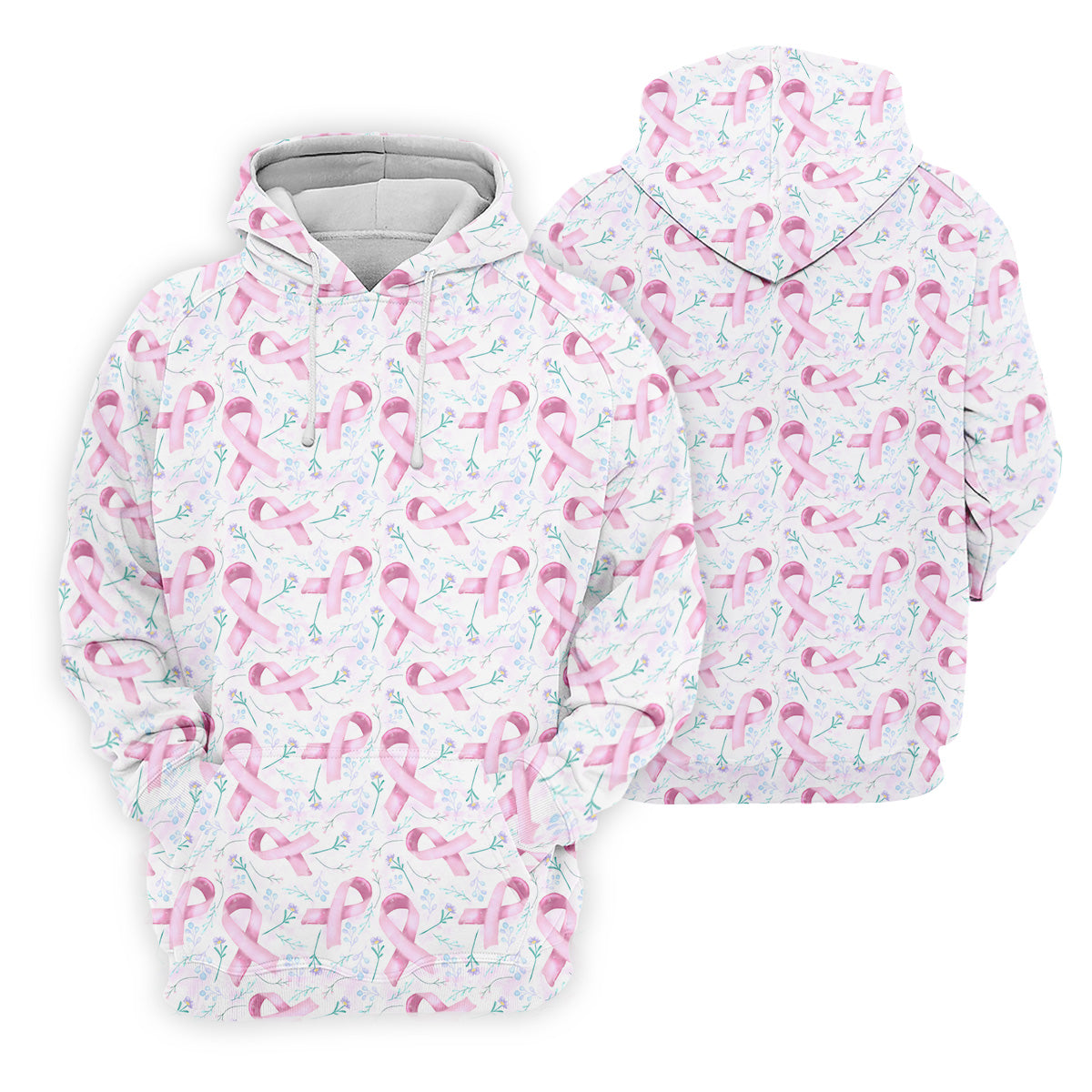 Pink Floral Breast Cancer Golf Shirt, Mens Golf Polo Shirts, White Polo Shirt Mens, Golfing Apparel