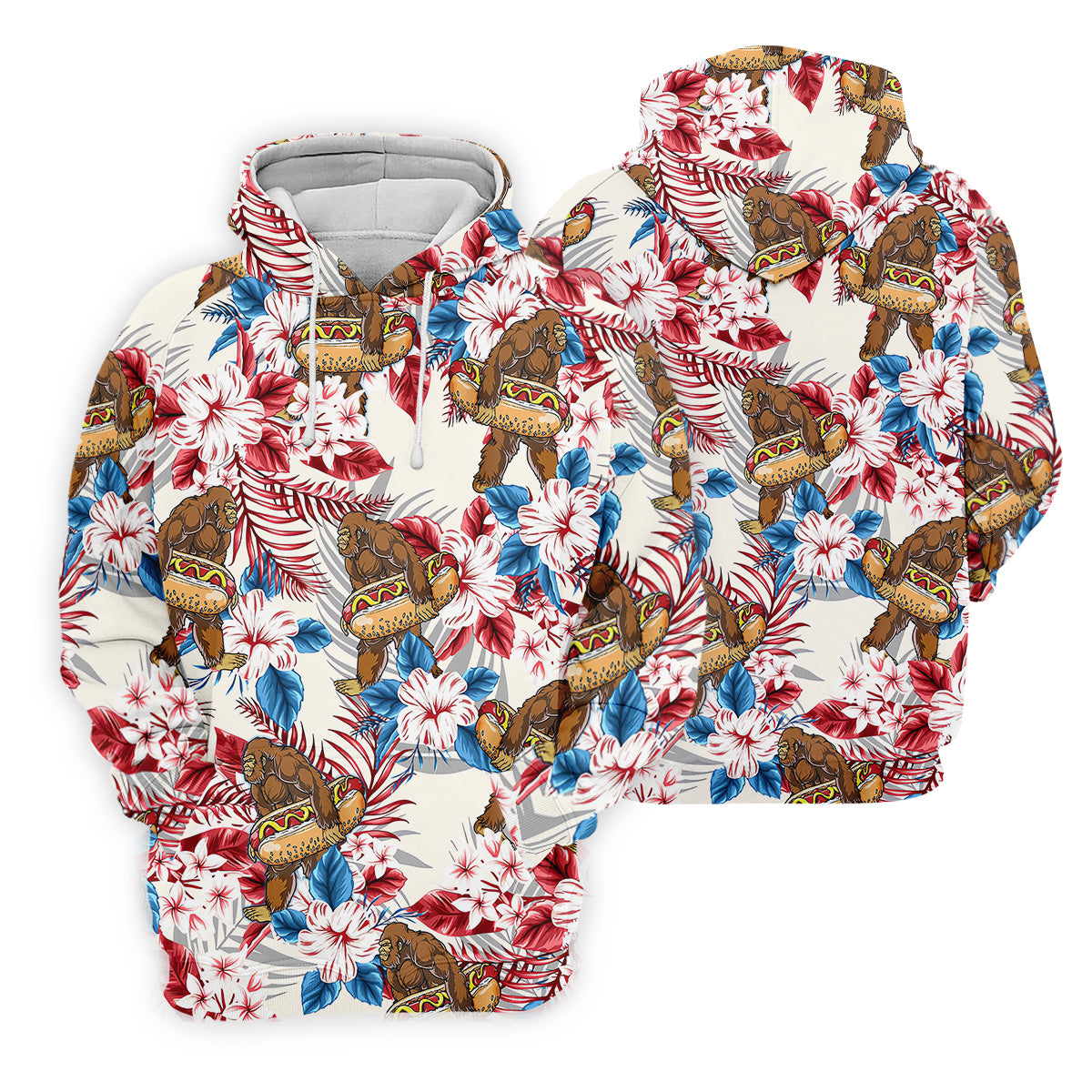 Bigfoot Hawaiian Shirts, Funny Hotdog Women Golf Top, Ladies Golf Shirts, Golfing Apparel