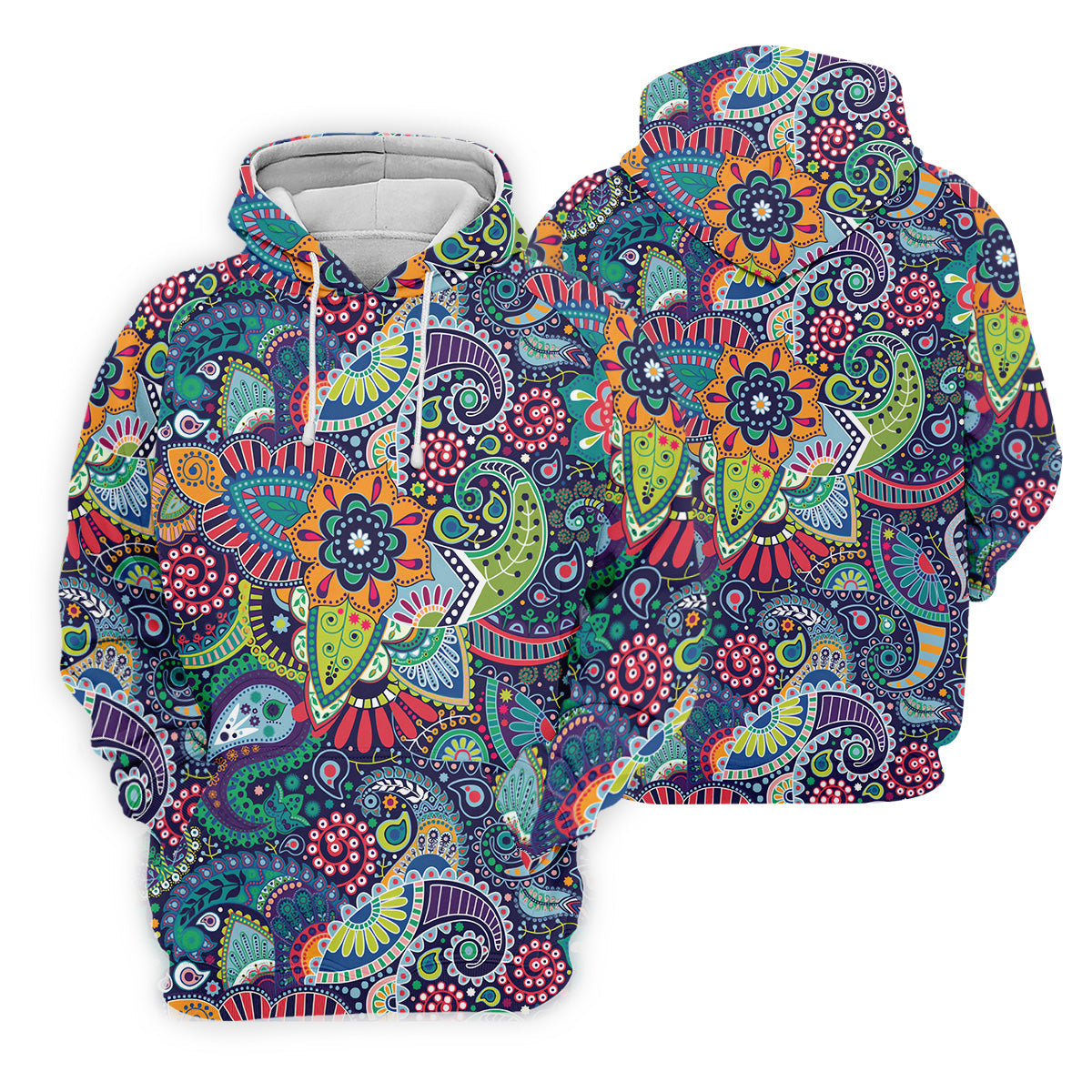 Colorful Paisley Men Polo, Mens Paisley Shirts, Mens Golf Polo Shirts, Golf Gift For Men