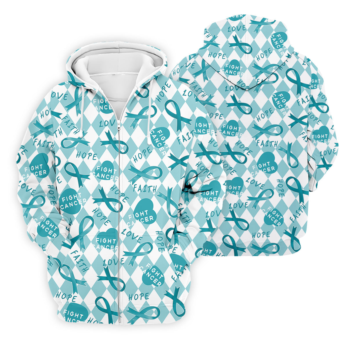 Ovarian Cancer Awareness Teal Ribbon Golf Tops For Men, Cancer Awareness Shirt, Golfing Apparel