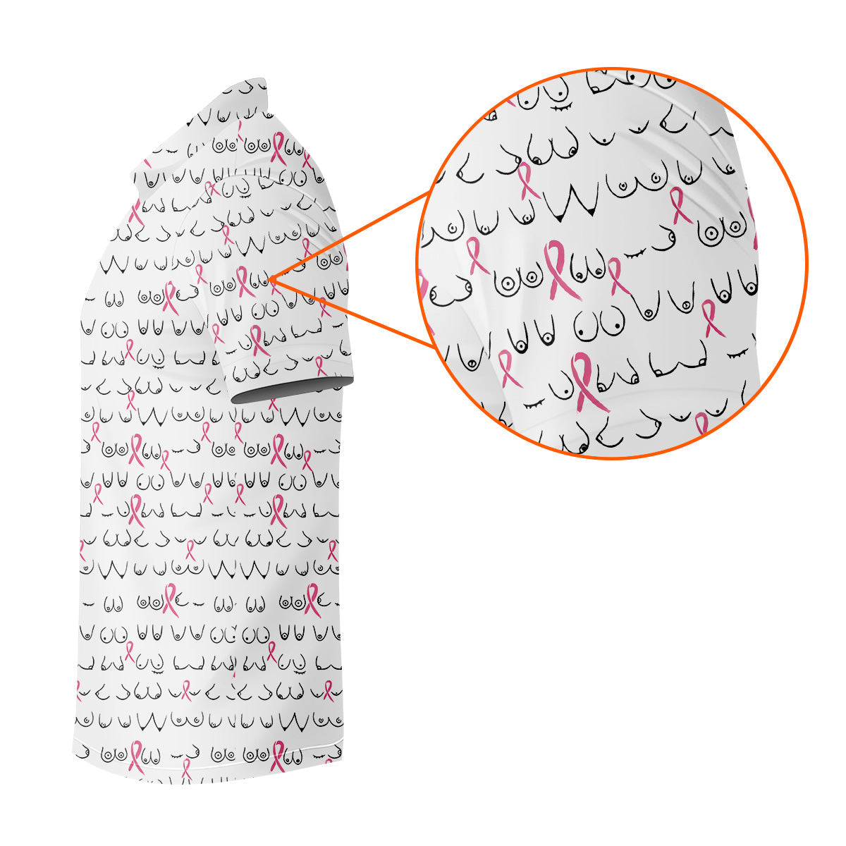 Breast Cancer Golf Shirt, White Golf Shirt Men, Fun Golf Shirts For Men, Cute Golf Shirt, Fun Golf Shirt