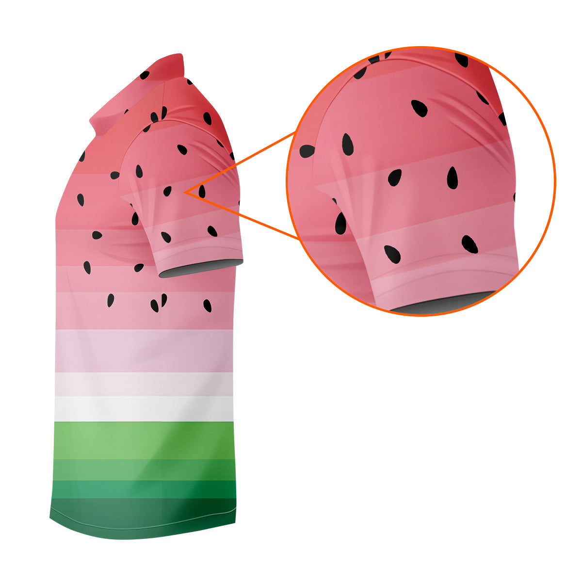 Watermelon Summer Mens Golf Polo Shirts, Pink Golf Shirt, Unique Gift For Golfer, Golfing Apparel