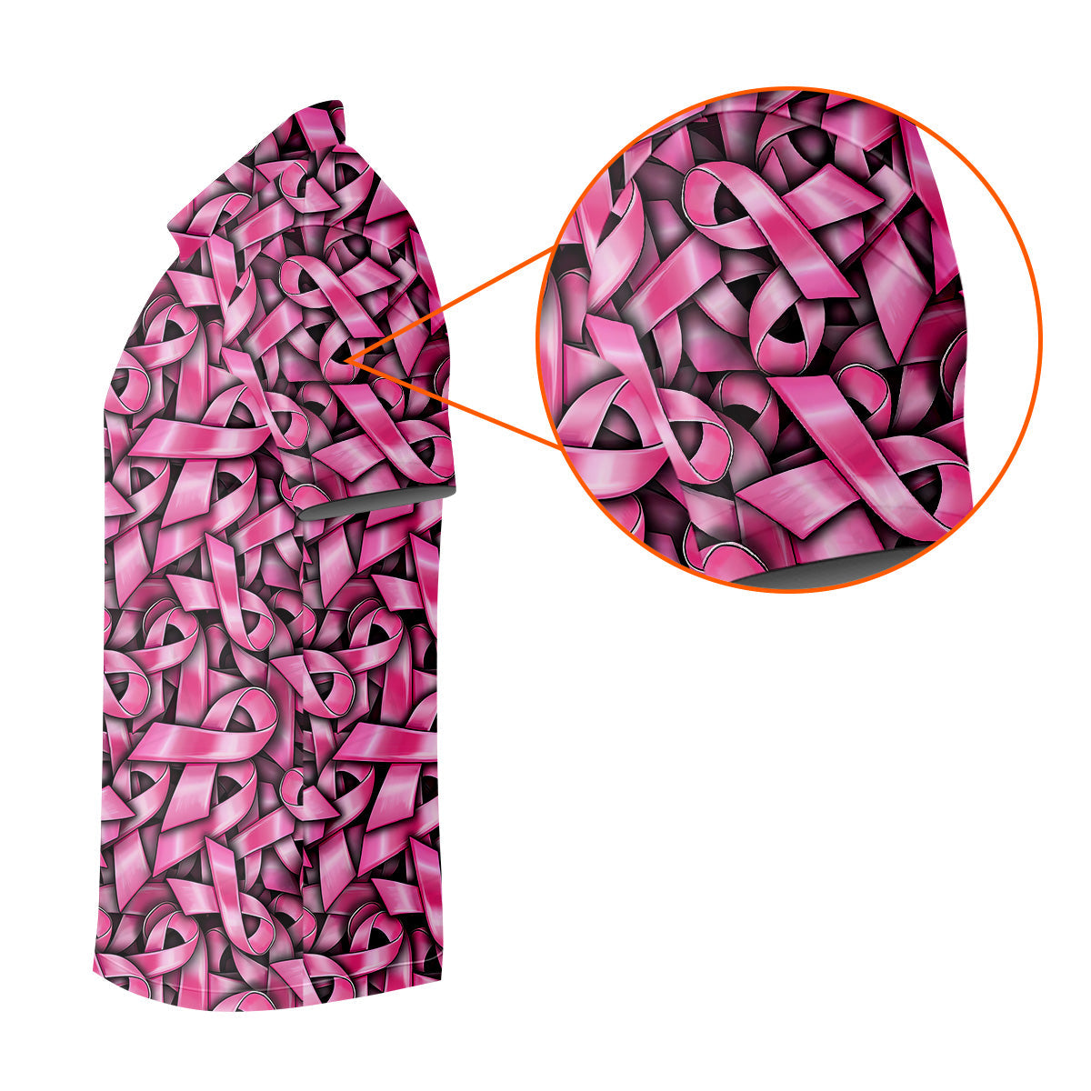 Pink And Black Breast Cancer Golf Shirt, Mens Golf Polo Shirts, White Polo Shirt Mens, Golfing Apparel