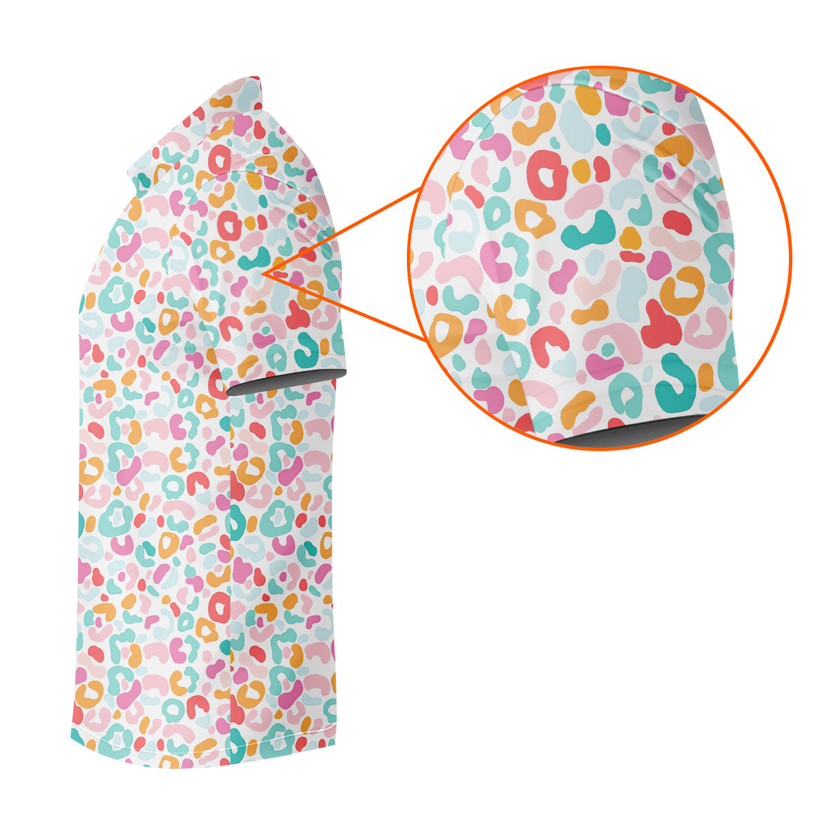 Leopard Pattern Golf Tops For Men, Mens Golf Polo Shirts, White Polo Shirt Mens, Golfing Apparel