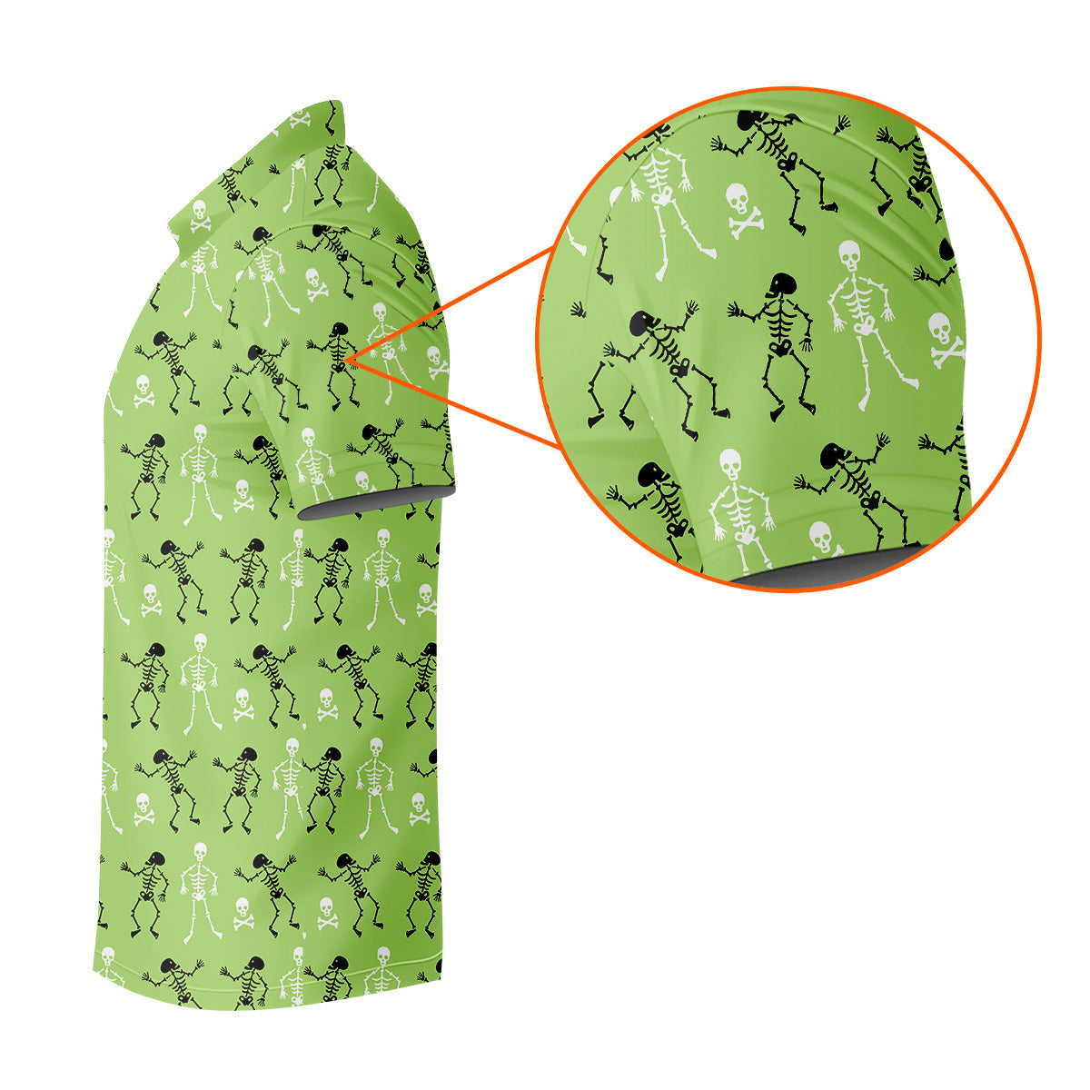 Funny Skeleton Shirt, Halloween Polo Shirts, Short Sleeve Button Down, Green Golf Polo, Polo For Men