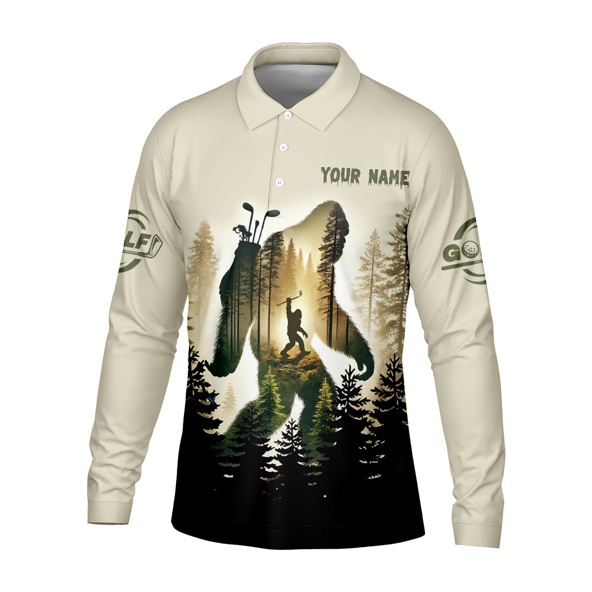Not All Who Wander Are Lost Some Are Looking For Golf Balls Bigfoot Golf Shirt, Fun Golf Shirts For Men, Men's Golf Polo