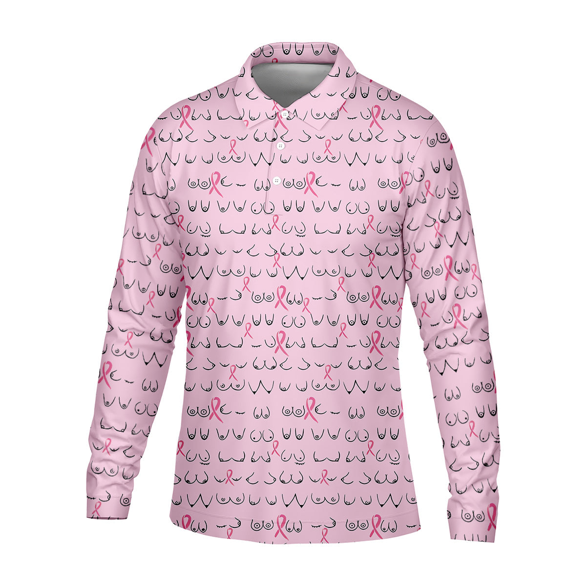 Breast Cancer Golf Shirt, Breast Cancer Awareness Shirt, Couple Golf Shirt. Matching Golf Shirt, His And Hers Golf Shirts