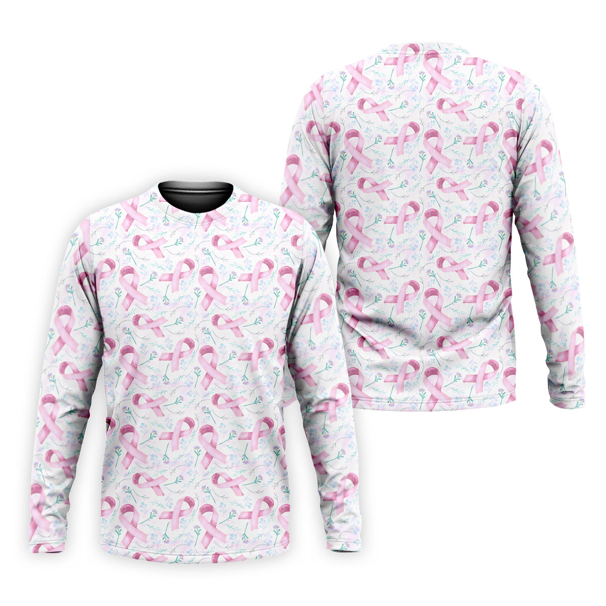 Pink Floral Breast Cancer Golf Shirt, Mens Golf Polo Shirts, White Polo Shirt Mens, Golfing Apparel