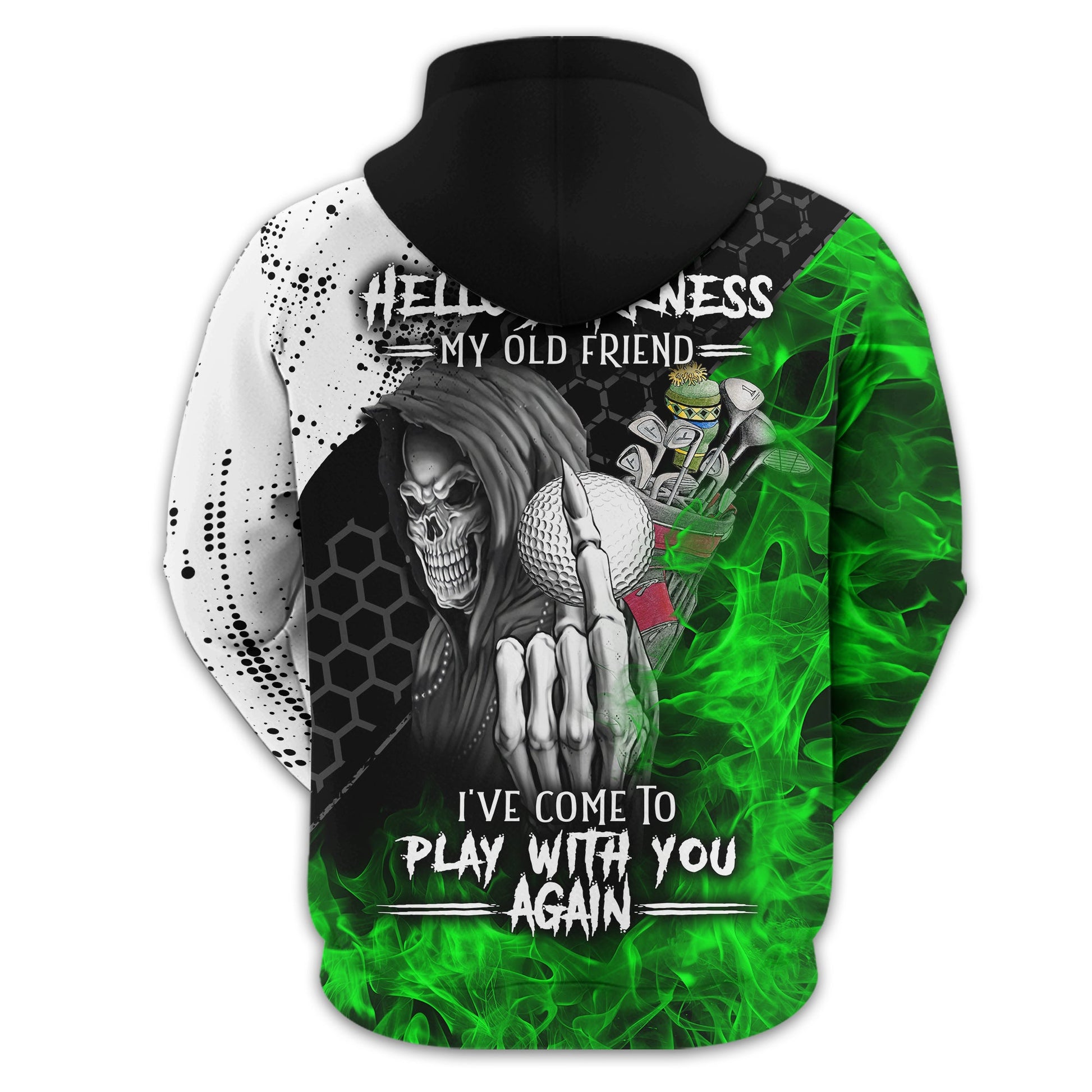 Hello Darkness My Old Friend Custom Golf Shirt, Present For Golfer