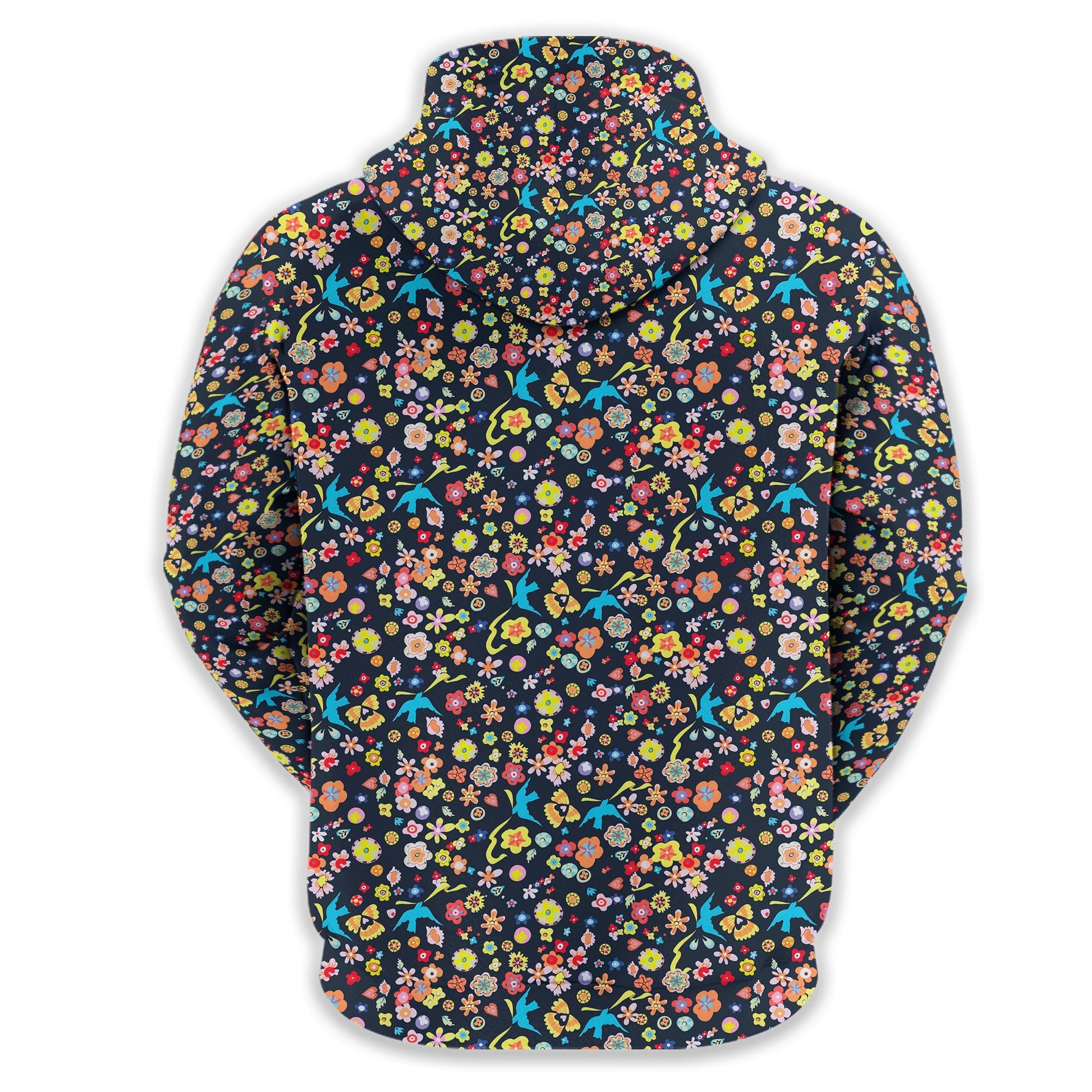 Floral Swallows Men's Golf Polo Shirt, Golfing Apparel, Gift For Golfers