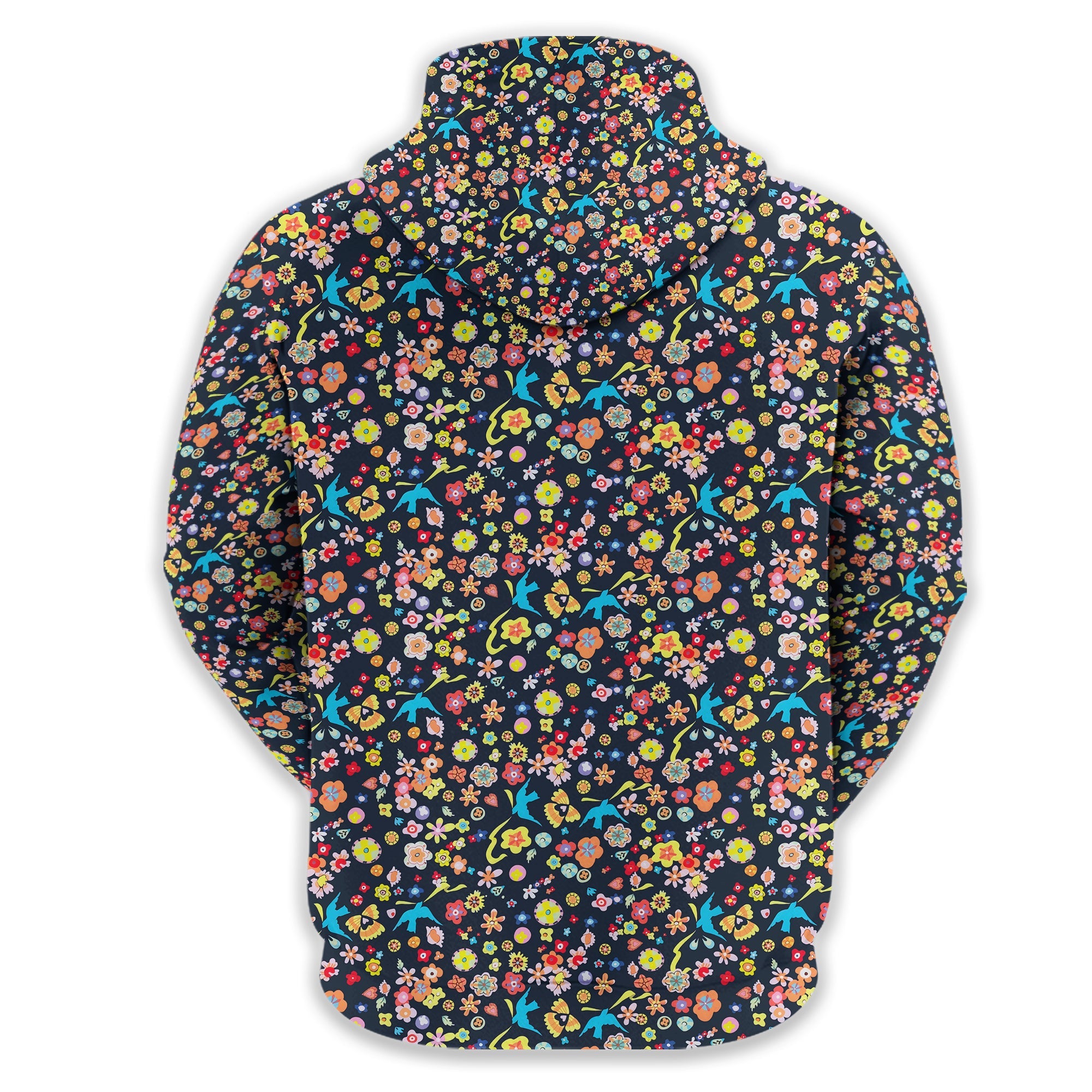 Floral Swallows Men's Golf Polo Shirt, Golfing Apparel, Gift For Golfers