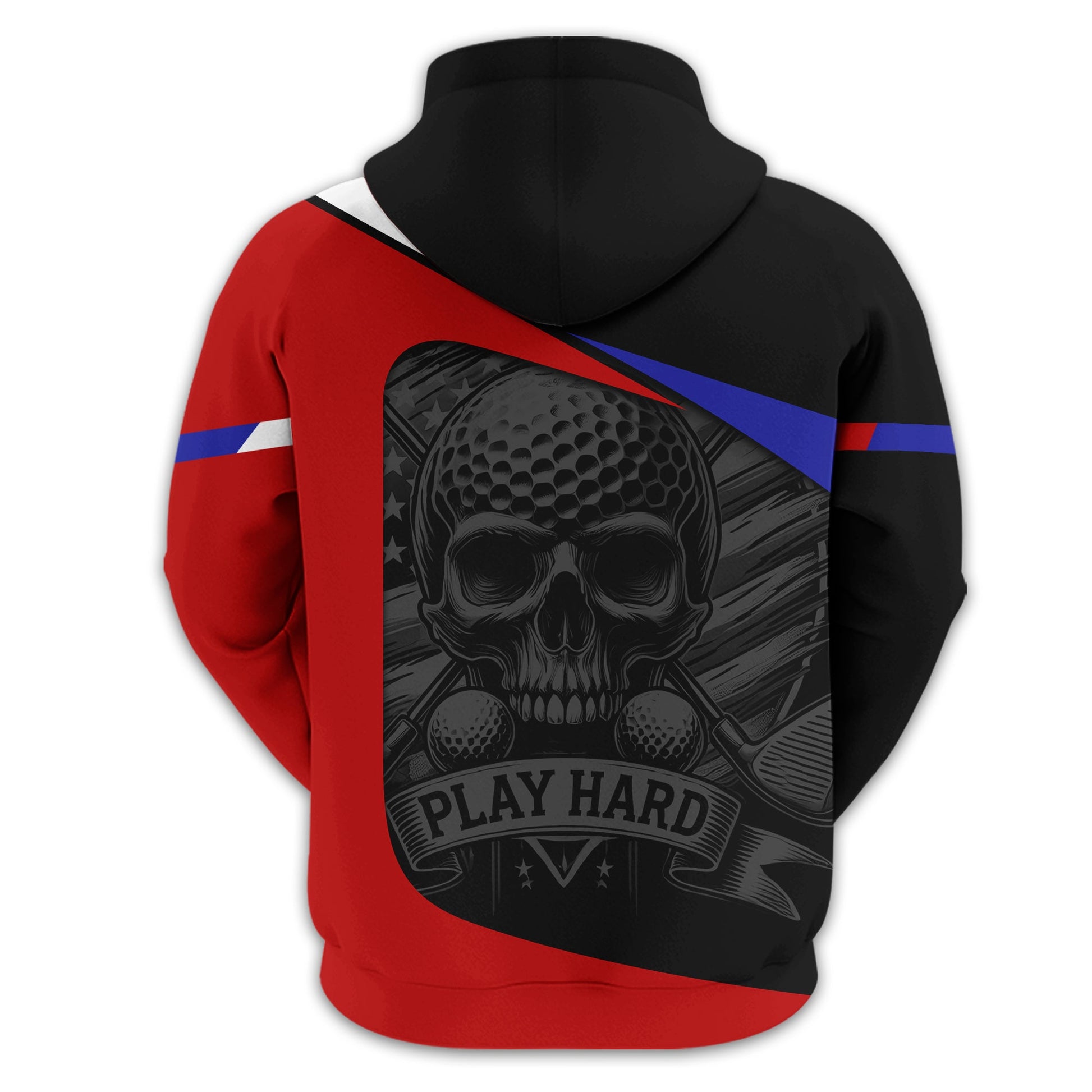 Skull And Flag Golf Shirt For Men, Personalized Golf Shirt, Patriotic Golf Shirt, Gift For Golfers