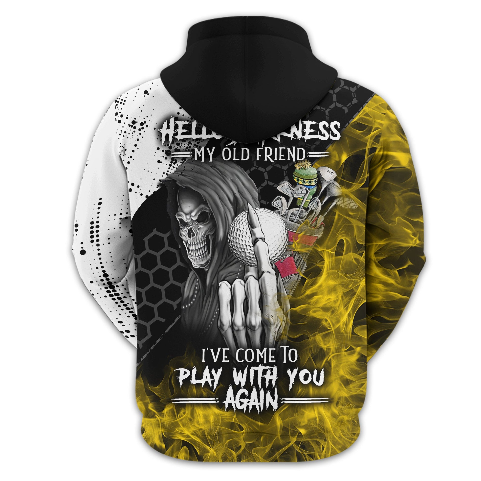 Hello Darkness My Old Friend Custom Golf Shirt, Present For Golfer