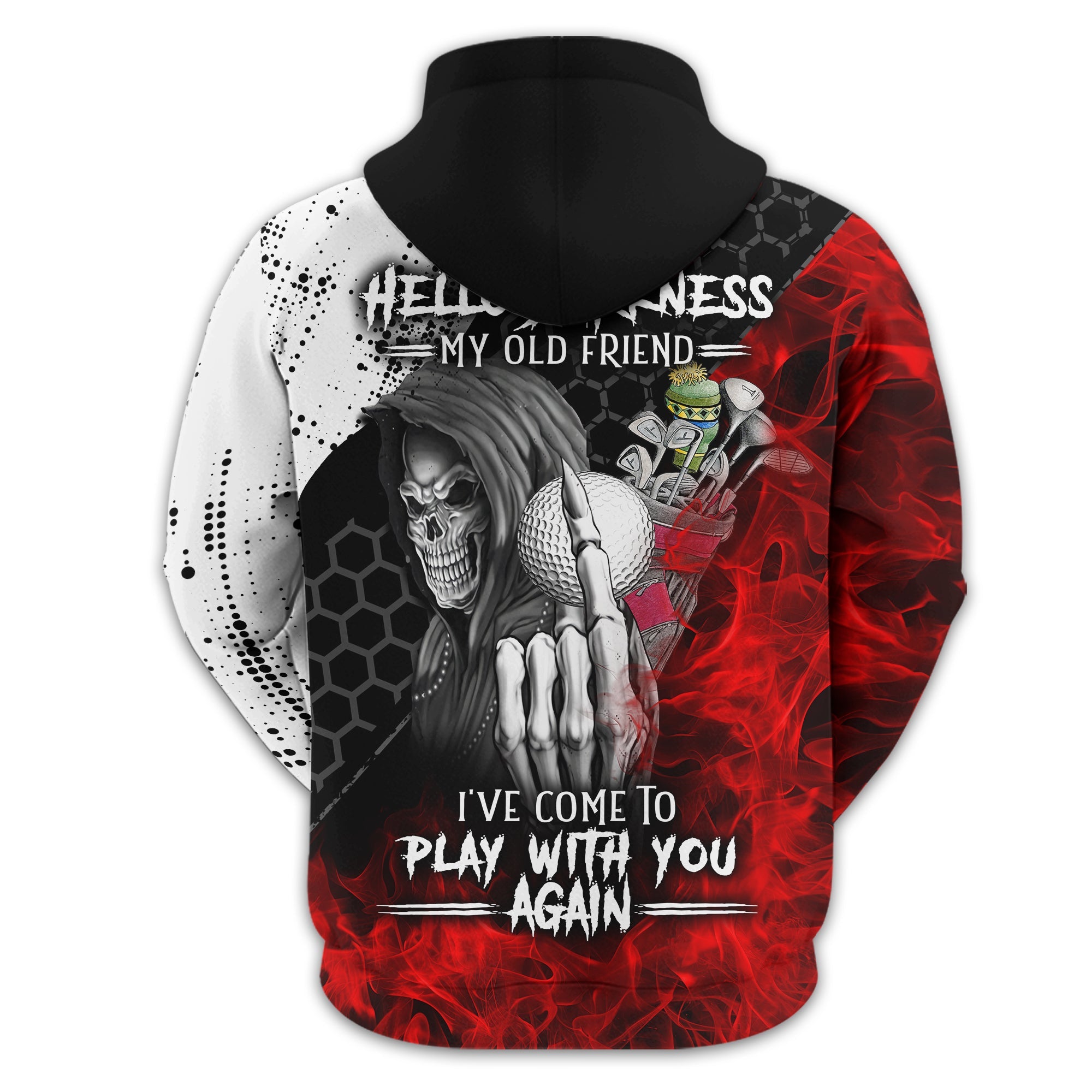 Hello Darkness My Old Friend Custom Golf Shirt, Present For Golfer