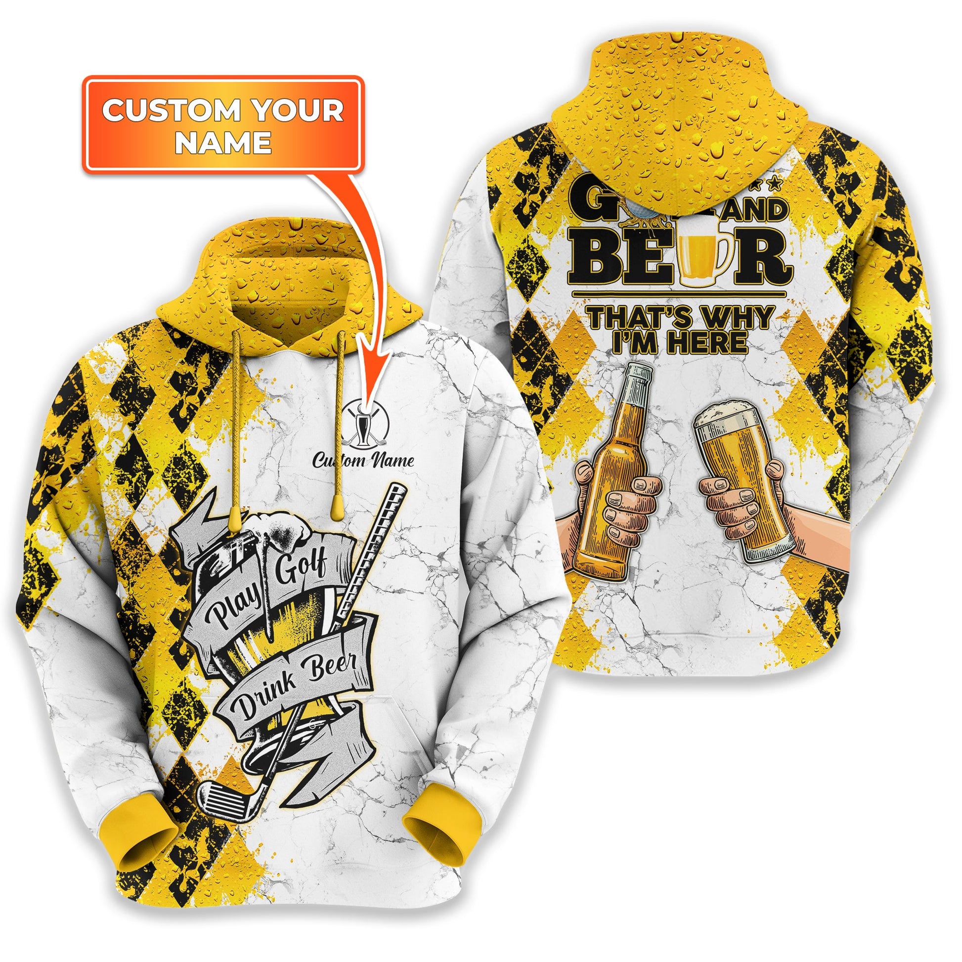 Play Golf Drink Beer Custom Golf Polo Shirt, Funny Golf Shirt, Golf & Beer Gift For Men