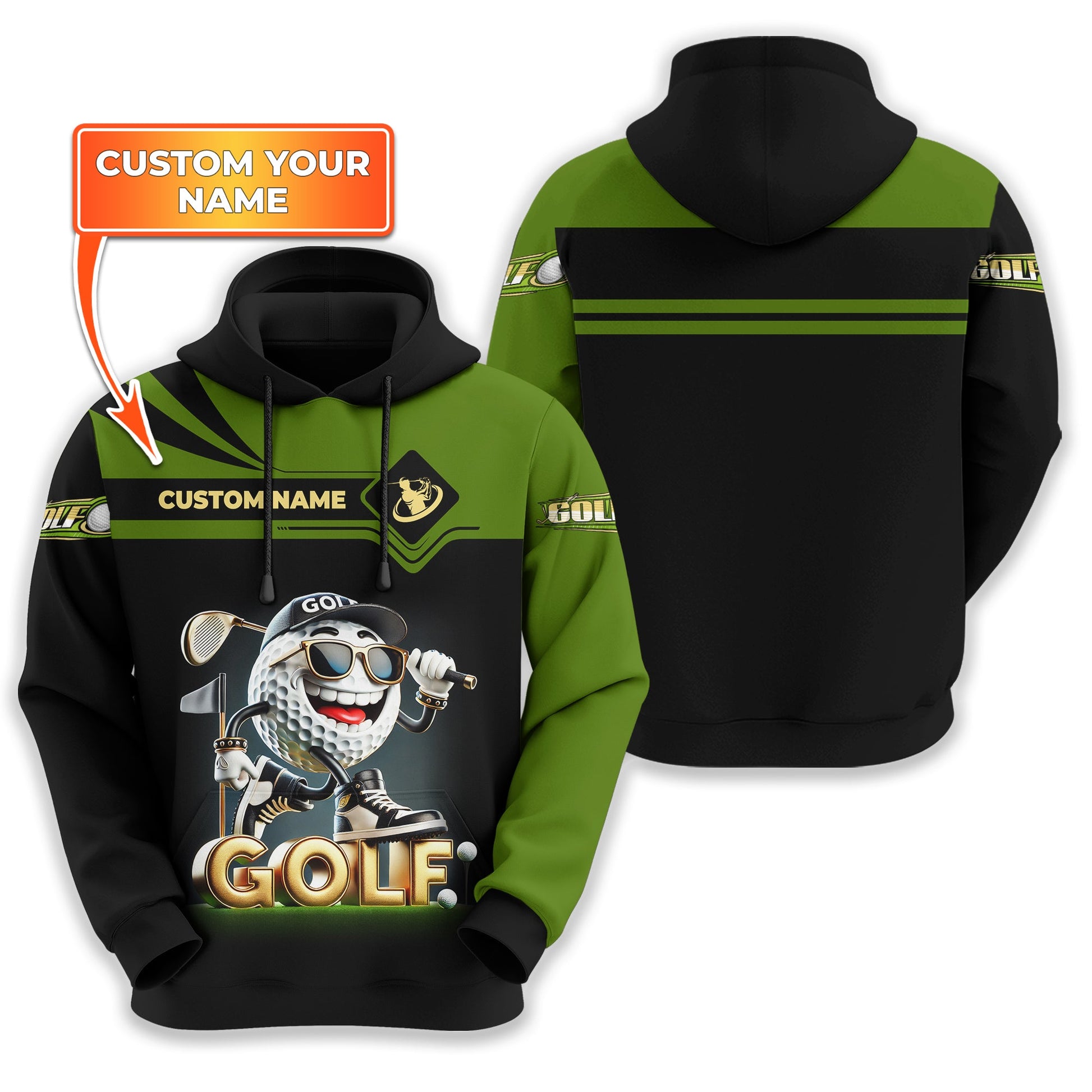 Funny Golf Ball Shirt, Custom Men's Golf Polo Shirt, Golfing Apparel, Funny Golf Polos, Gift For Golfers