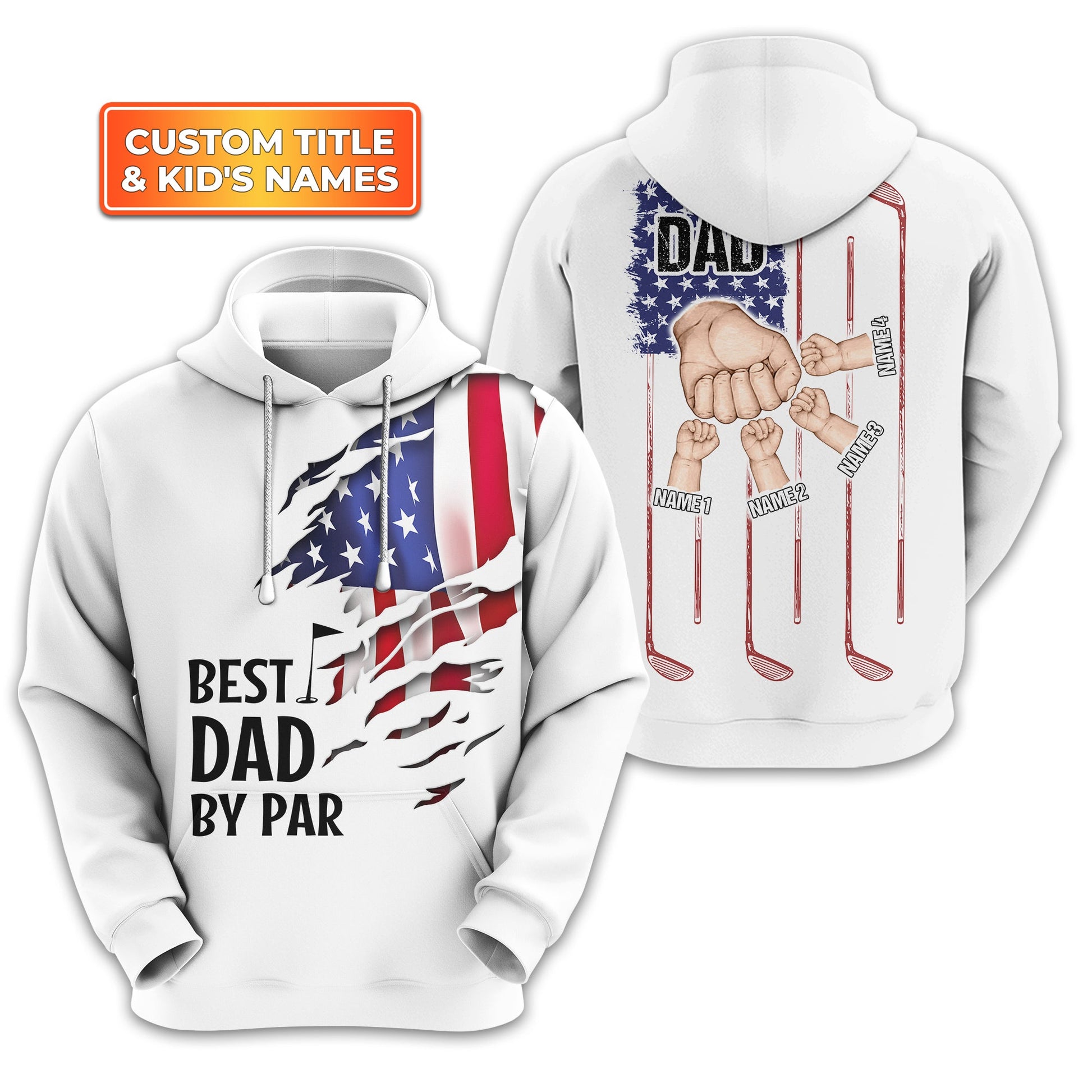 Best Dad By Par Custom Golf Polo Shirt, Gift For Golfers, Golf Gift For Men