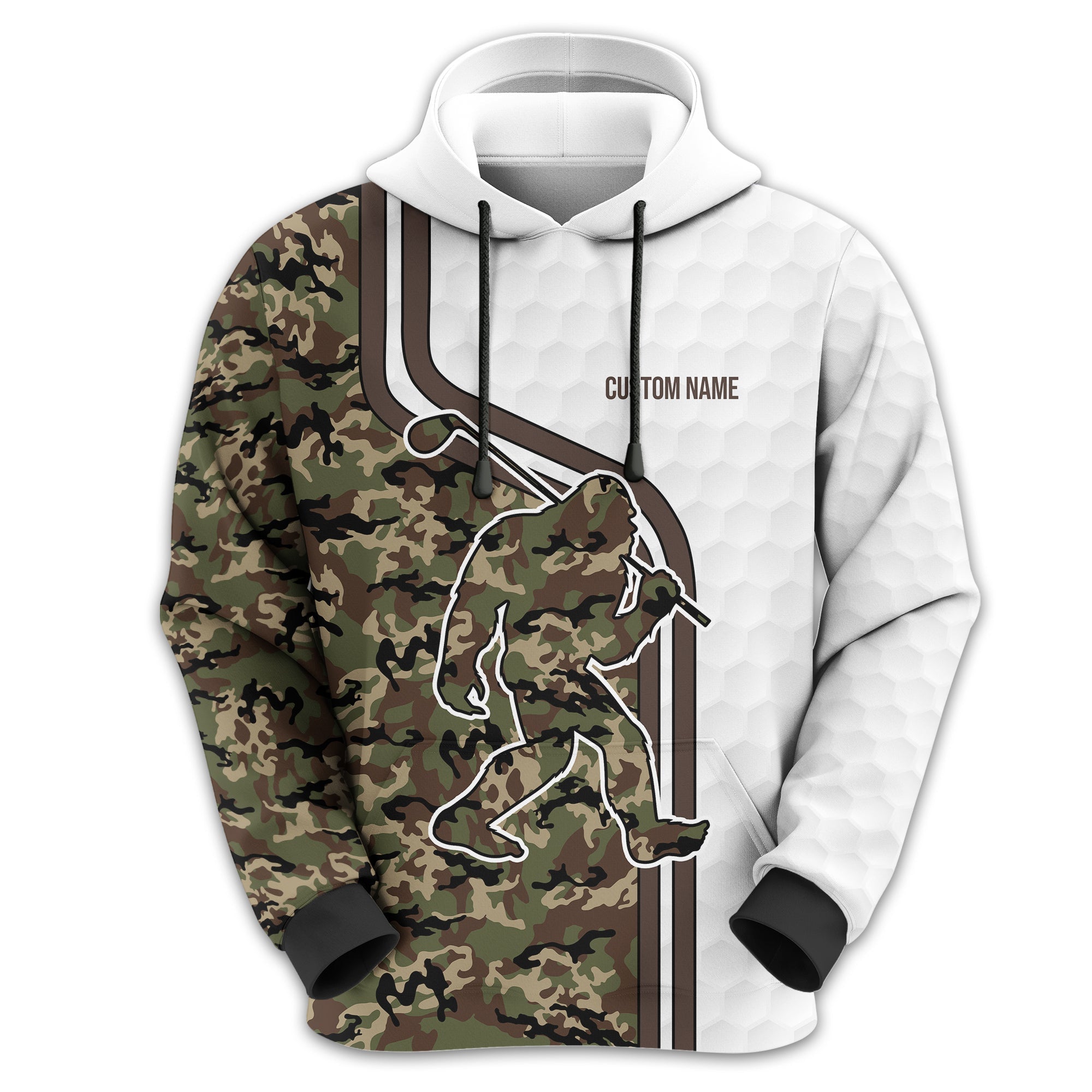 Funny Bigfoot Custom Golf Polo Shirt, Golf Shirt For Men, Gift For Golfers