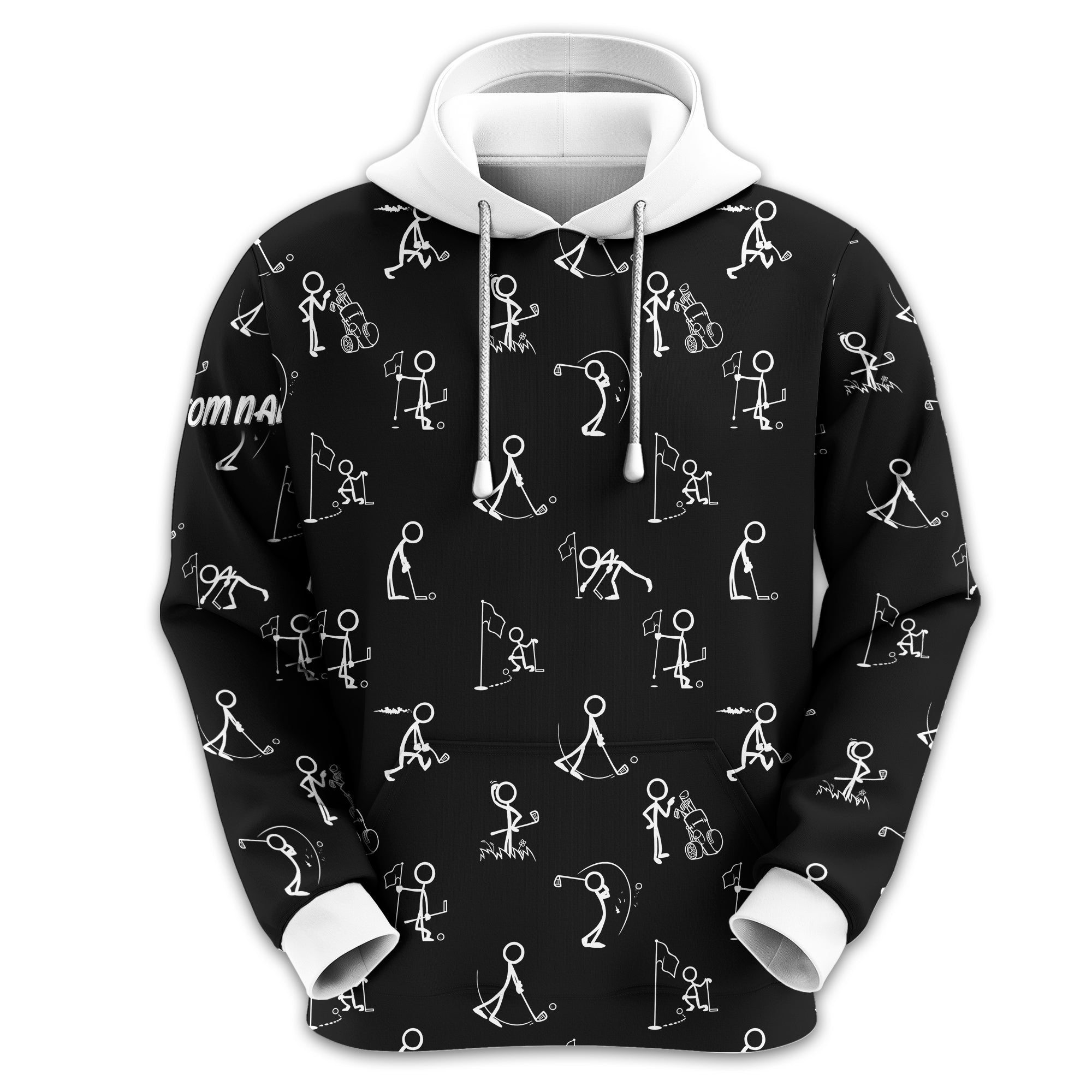 Funny Stick Figure Golf Polo Shirt, Gift For Golfers, Golf Gift For Him