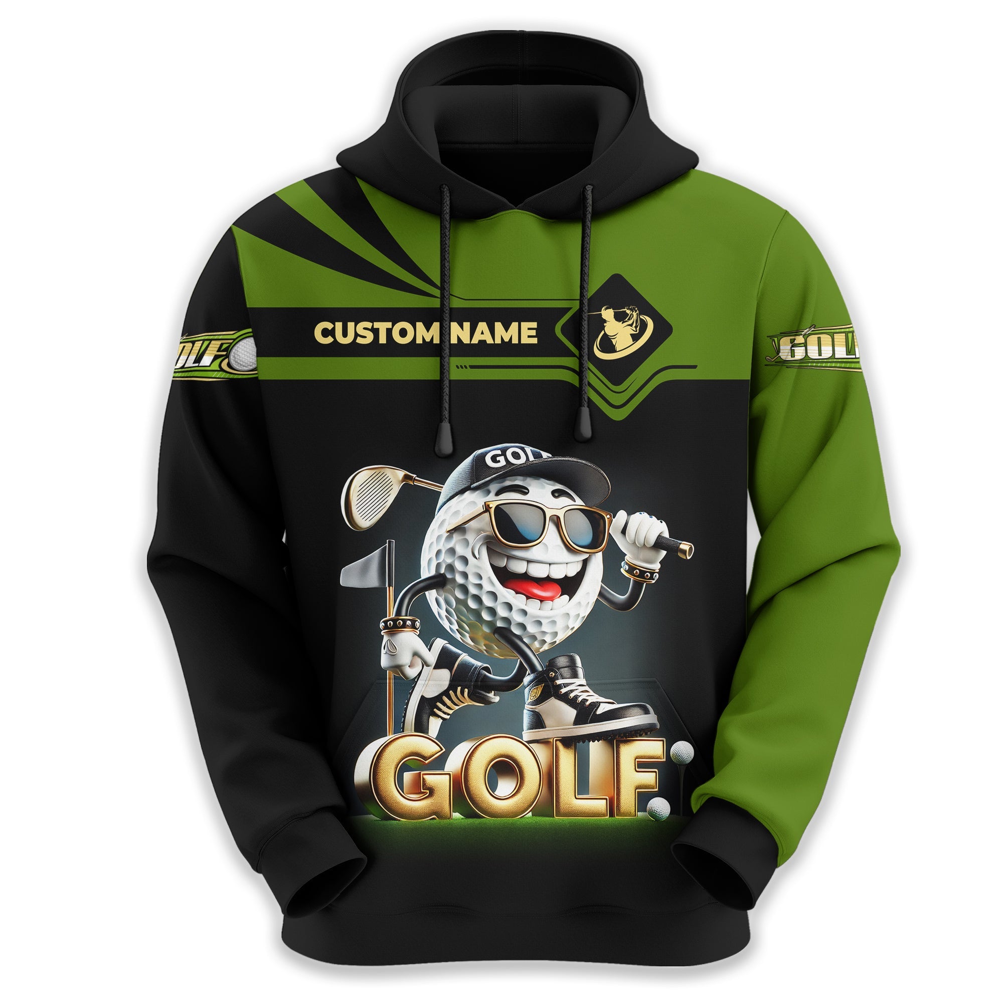 Funny Golf Ball Shirt, Custom Men's Golf Polo Shirt, Golfing Apparel, Funny Golf Polos, Gift For Golfers