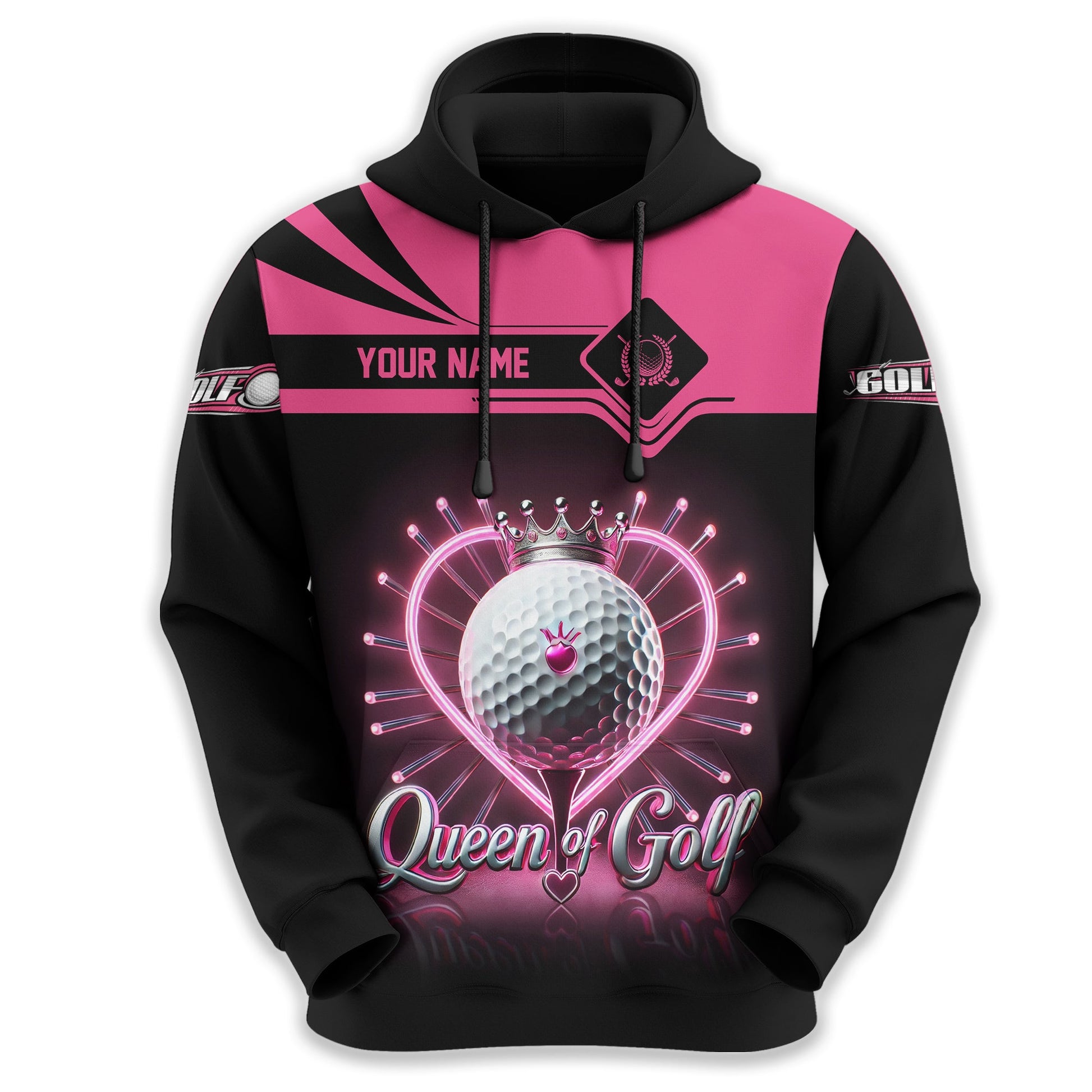 Queen Of Golf Custom Womens Golf Polo Shirt, Golfing Apparel, Womens Golf Gifts