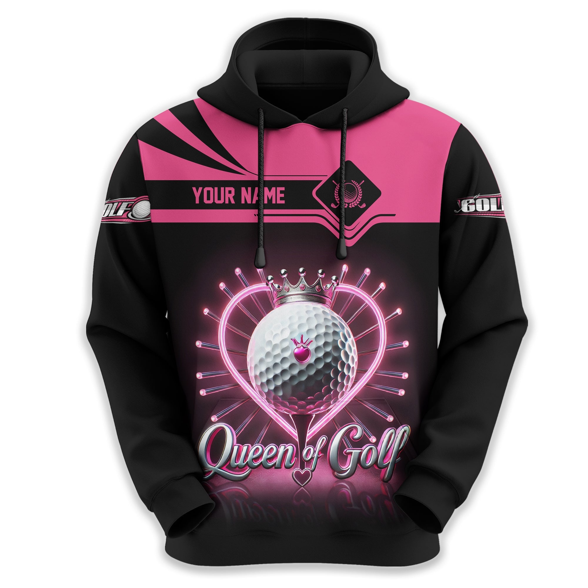 Queen Of Golf Custom Womens Golf Polo Shirt, Golfing Apparel, Womens Golf Gifts