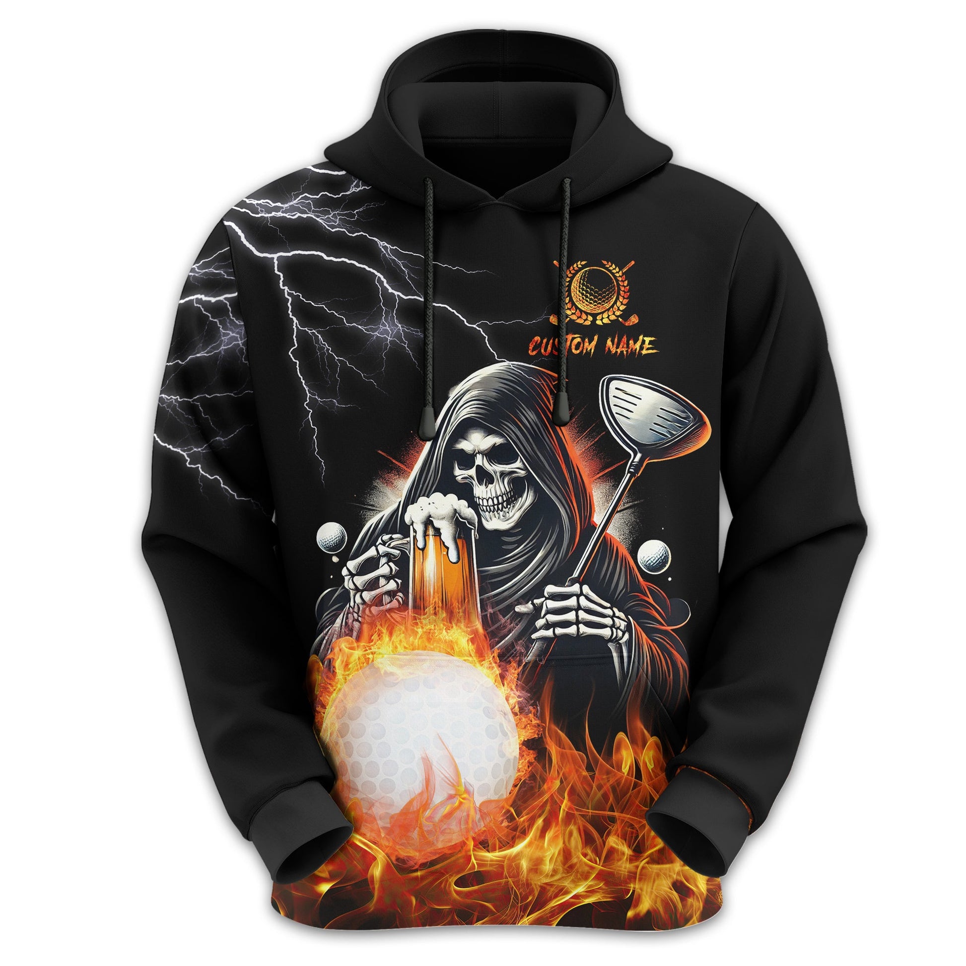 Golf & Beer Thats Why Im Here Custom Golf Shirt, Personalized Golf Shirt, Unique Gift For Golfer