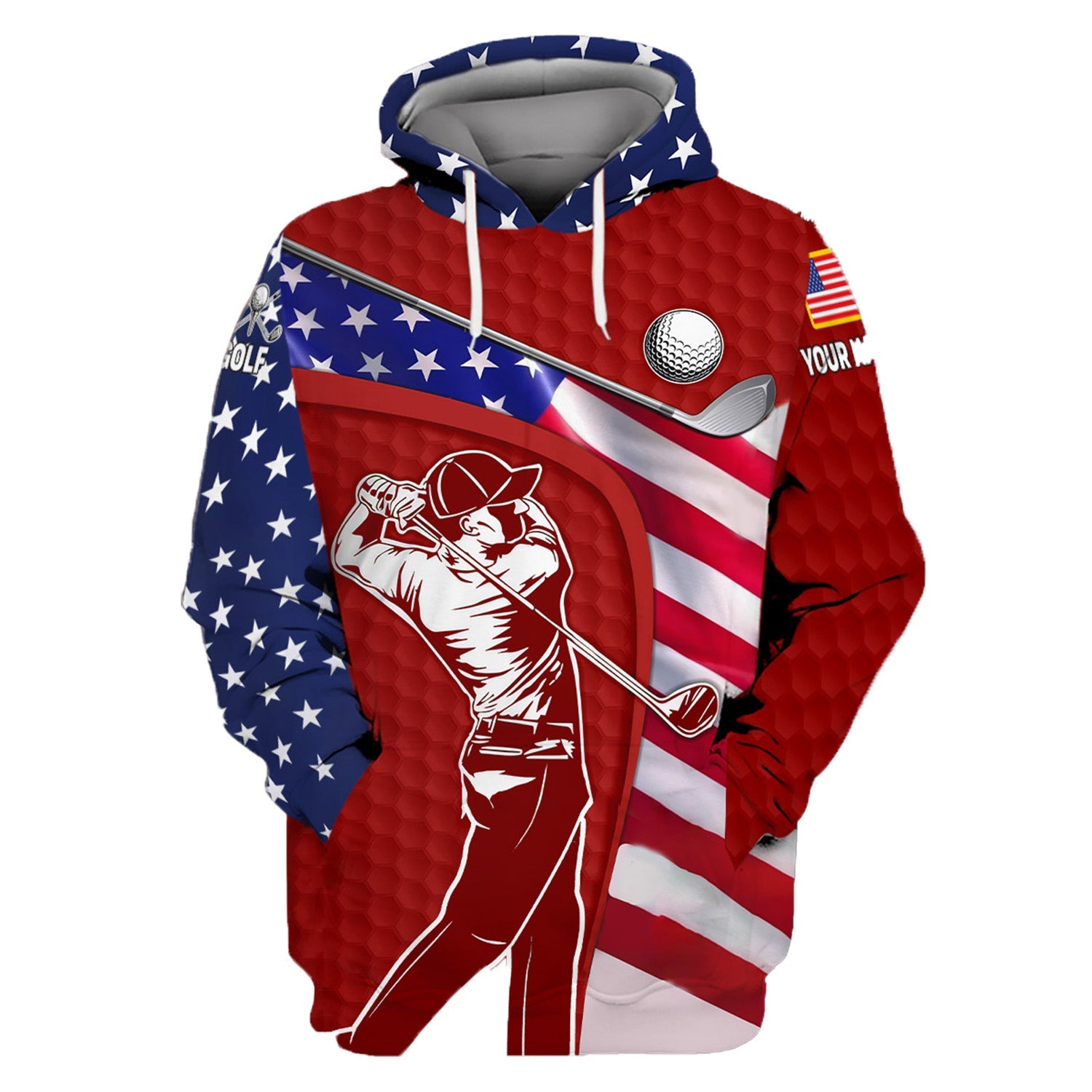 Red Custom Men's Golf Polo Shirt, Golfing Apparel, Mens Golf Gift