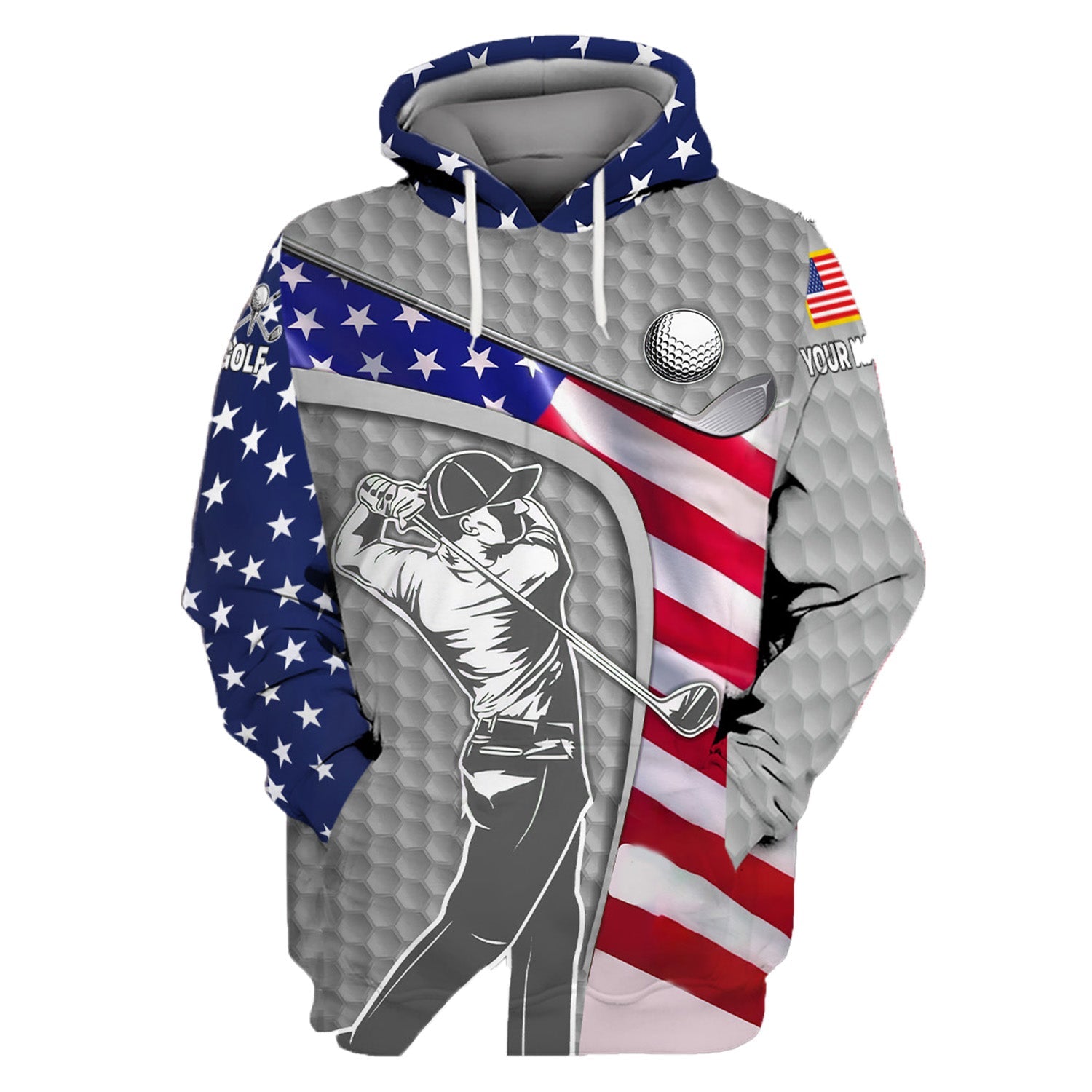 Light Grey Custom Men's Golf Polo Shirt, Golfing Apparel, Mens Golf Gift