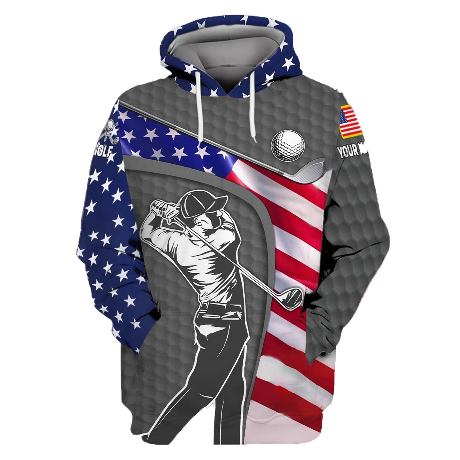 Grey Custom Men's Golf Polo Shirt, Golfing Apparel, Mens Golf Gift