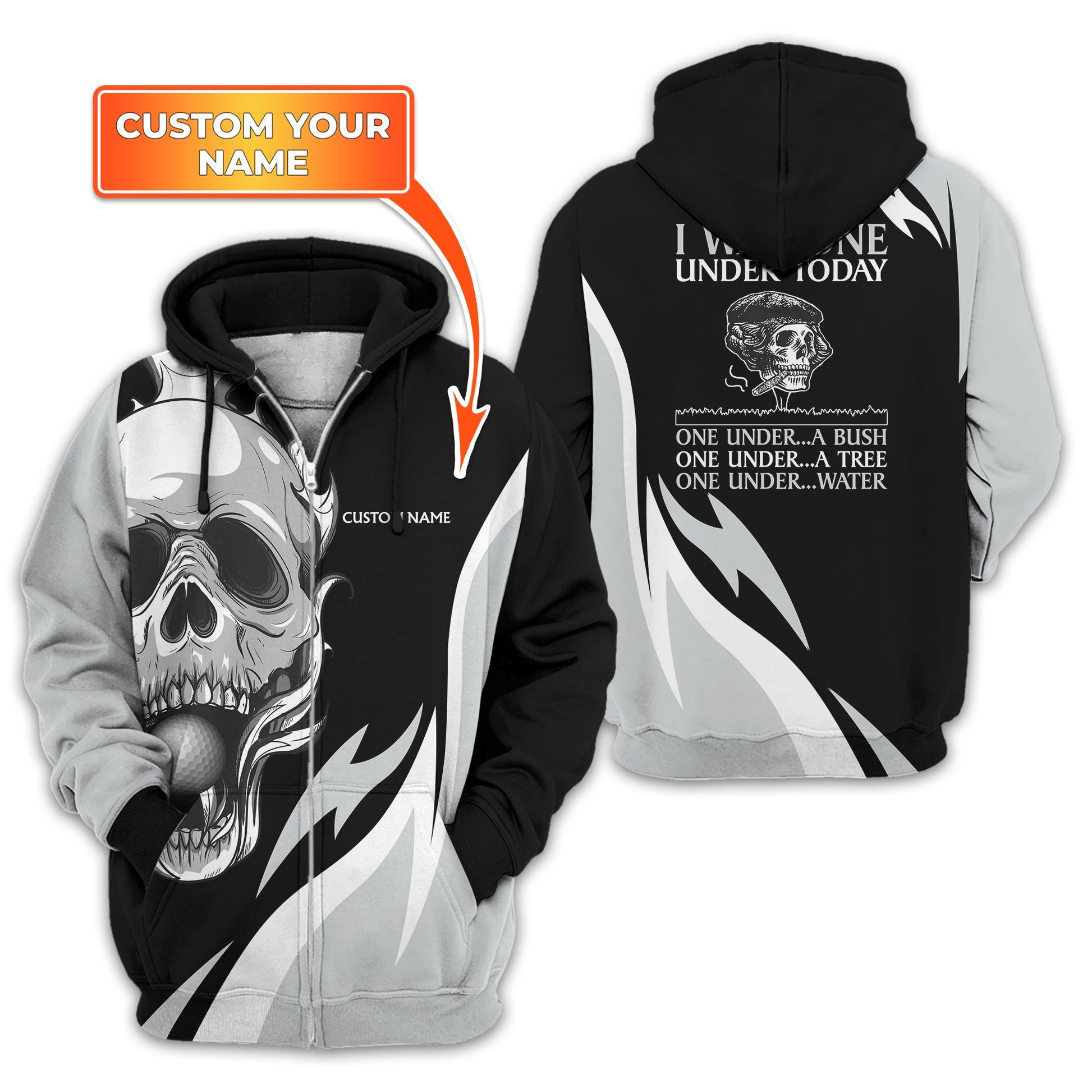 I Was One Under Today Personalized Golf Polo Shirt, Golf Shirt For Men, Gift For Golfers