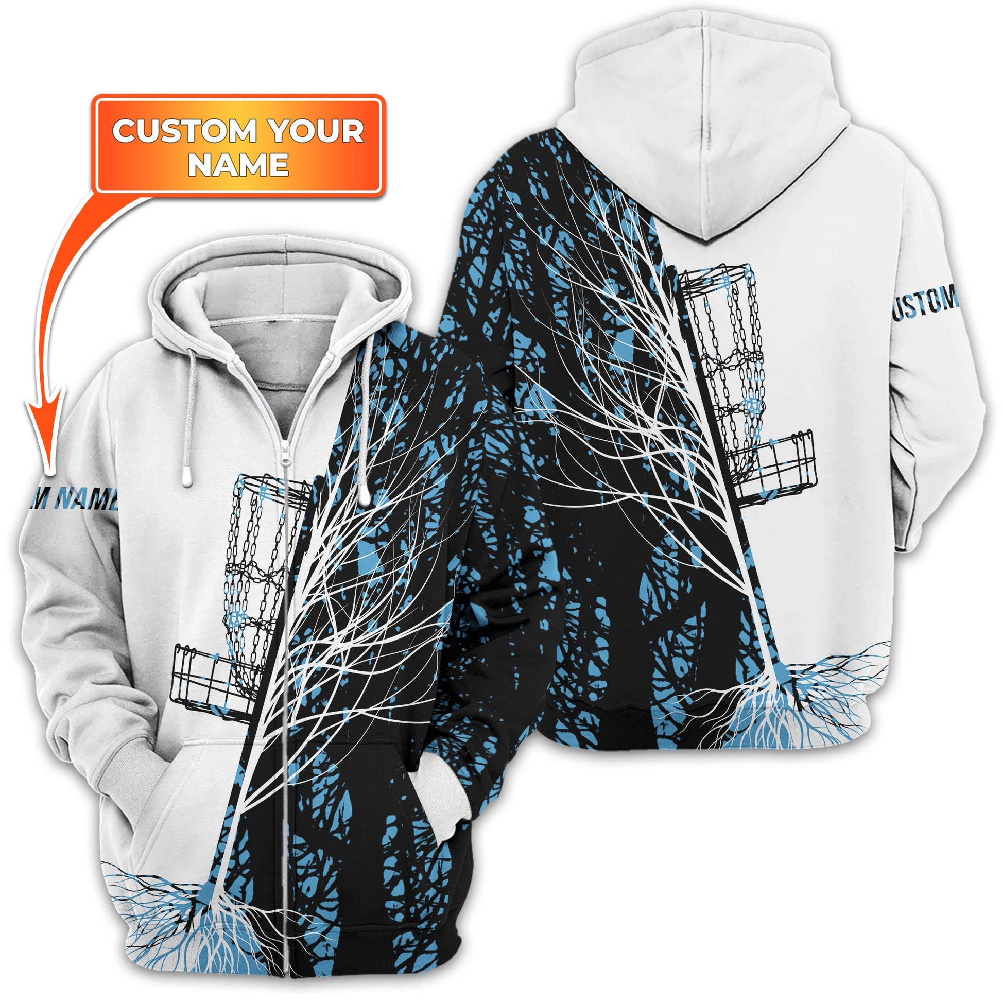 Personalized Tree And Basket Golf Polo Shirt, Gift For Golfers, Golf Gift For Men