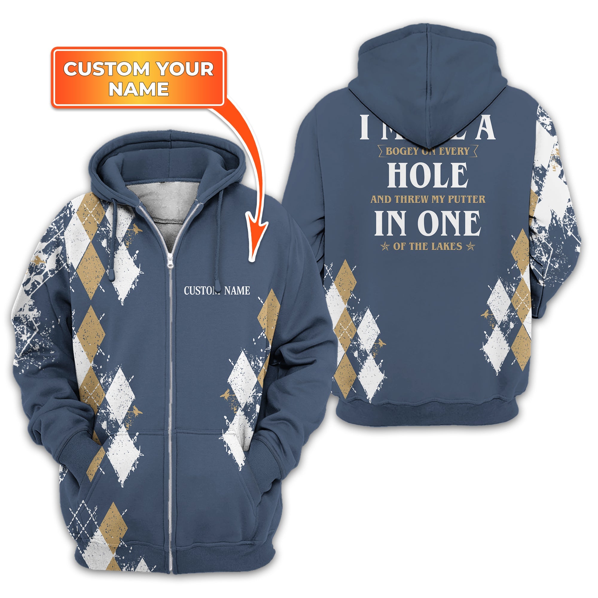 I Made A Bogey Personalized Golf Polo Shirt, Golf Shirt For Men, Gift For Golfers