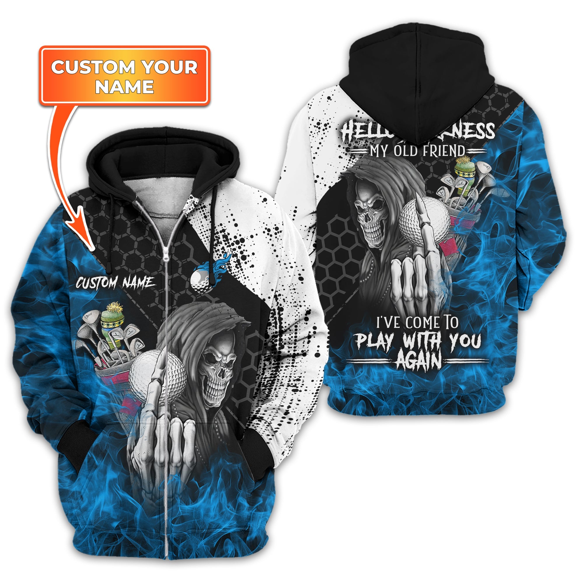 Hello Darkness My Old Friend Custom Golf Shirt, Present For Golfer