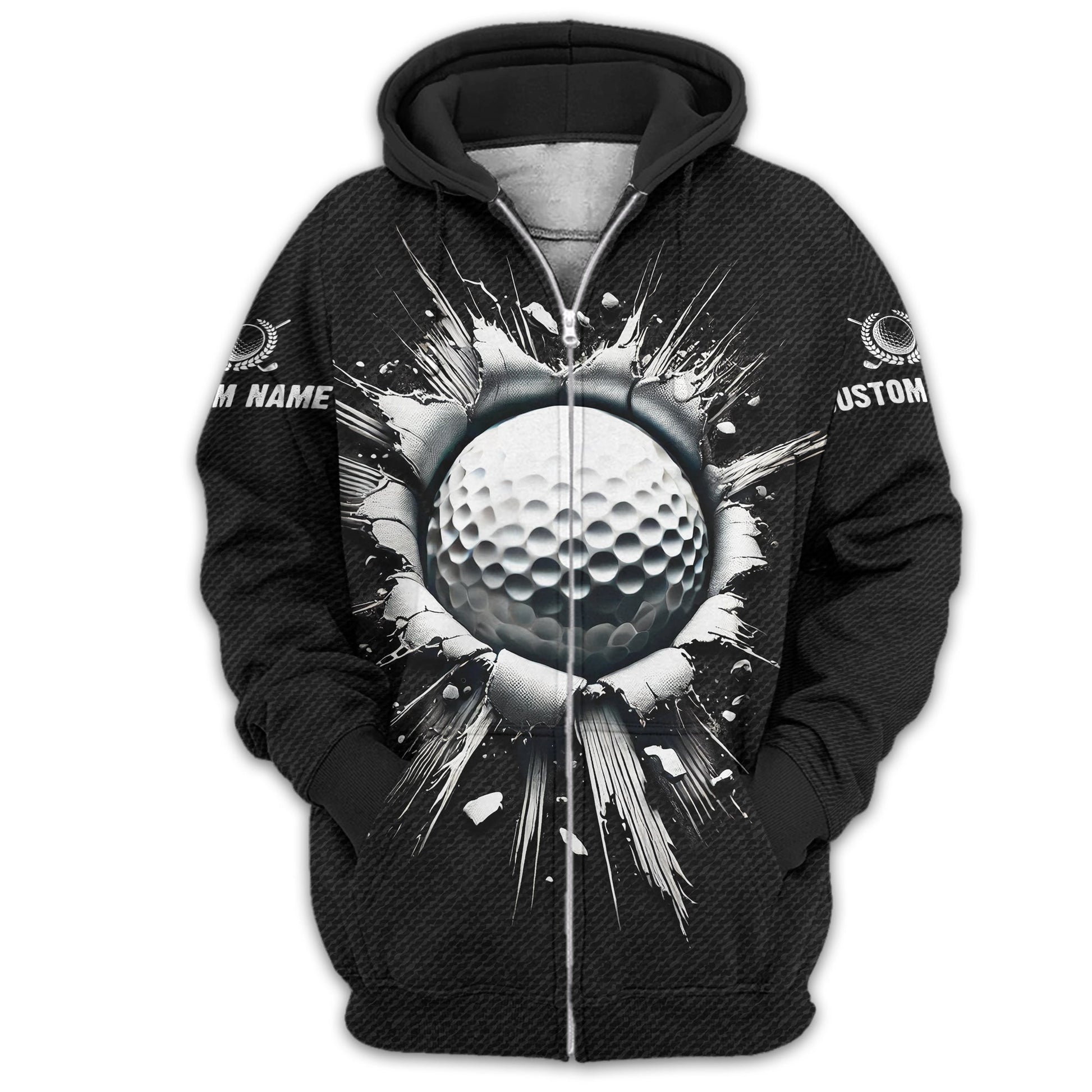 Personalized Black Golf Polo Shirt, Golf Shirt, Gift For Golfers