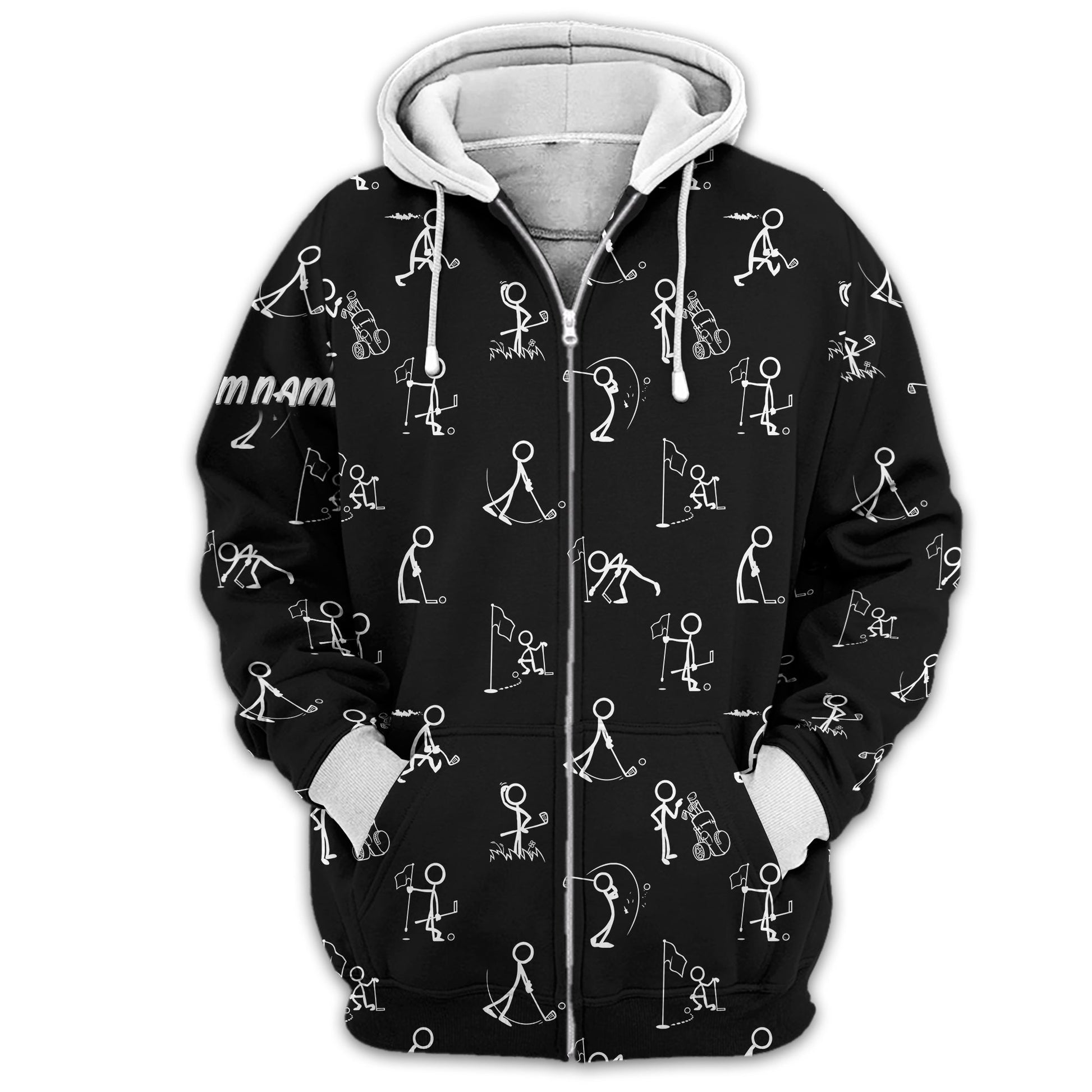 Funny Stick Figure Golf Polo Shirt, Gift For Golfers, Golf Gift For Him