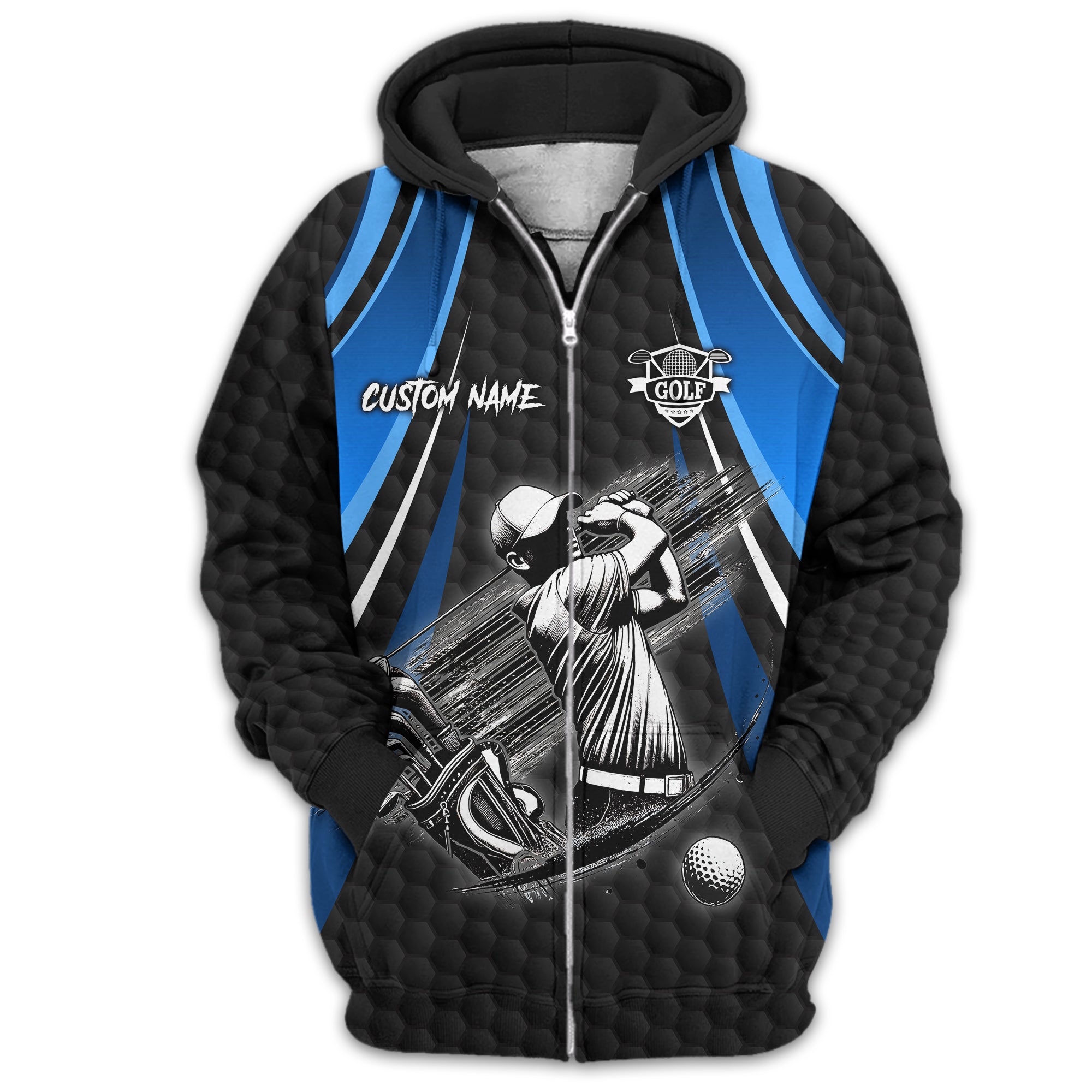 I Hate Golf Custom Men's Golf Polo Shirt, Funny Golf Shirt, Gift For Golfer