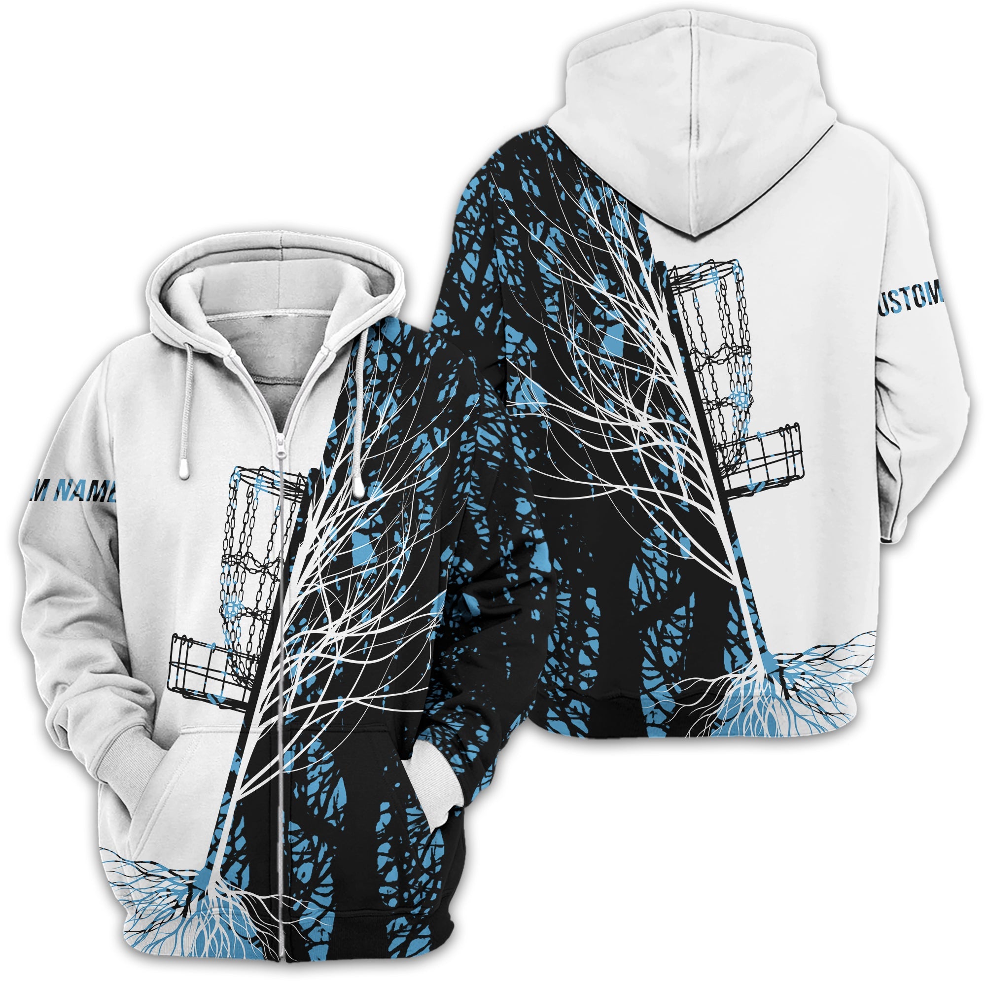 Personalized Tree And Basket Golf Polo Shirt, Gift For Golfers, Golf Gift For Men