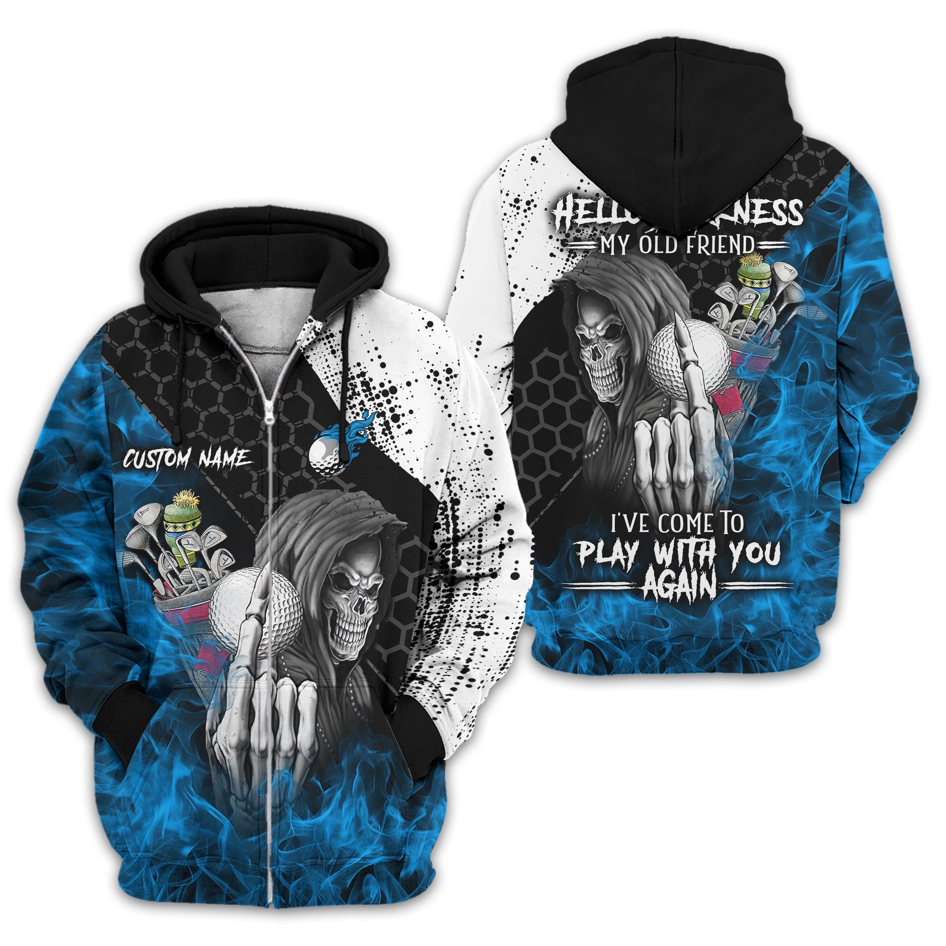 Hello Darkness My Old Friend Custom Golf Shirt, Present For Golfer