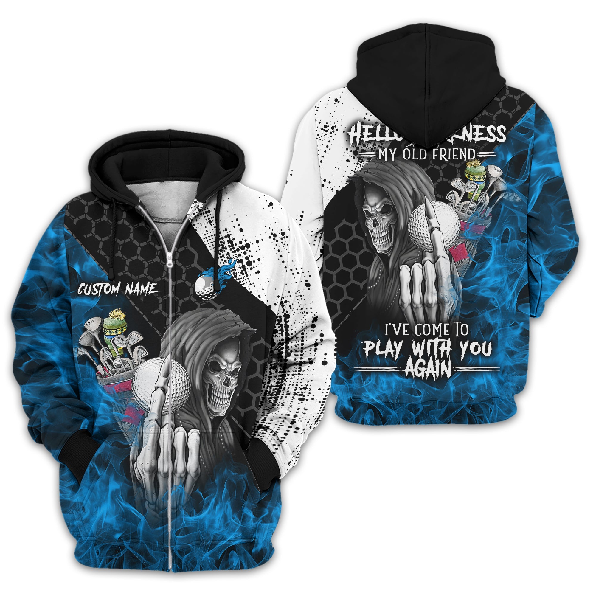 Hello Darkness My Old Friend Custom Golf Shirt, Present For Golfer