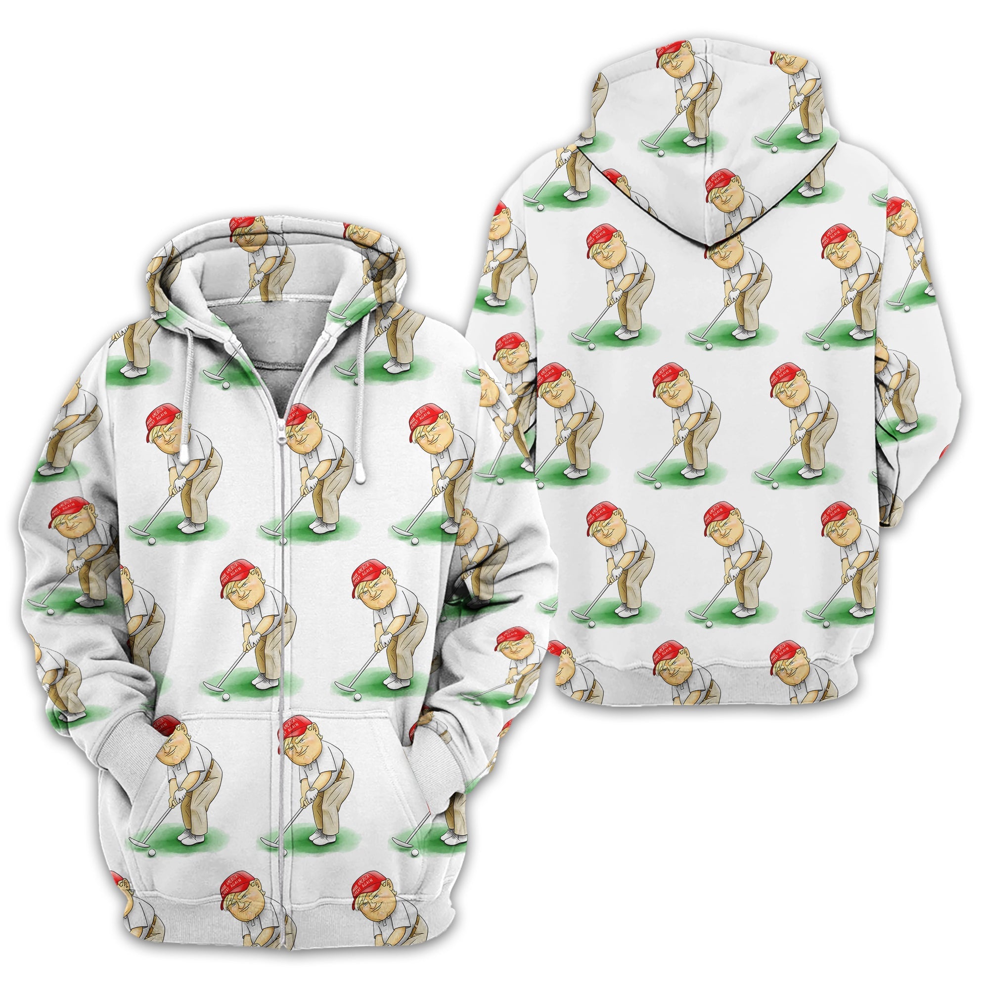 Trump Presidential Men's Golf Polo Shirt, Funny Golf Shirt, Gift For Golfers