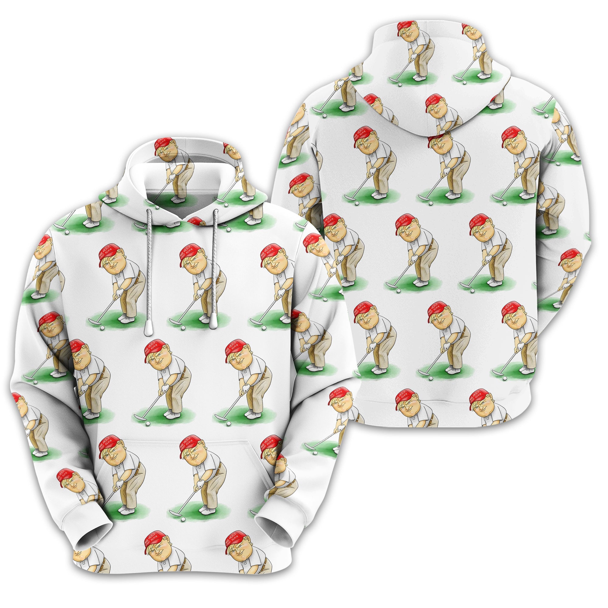 Trump Presidential Men's Golf Polo Shirt, Funny Golf Shirt, Gift For Golfers