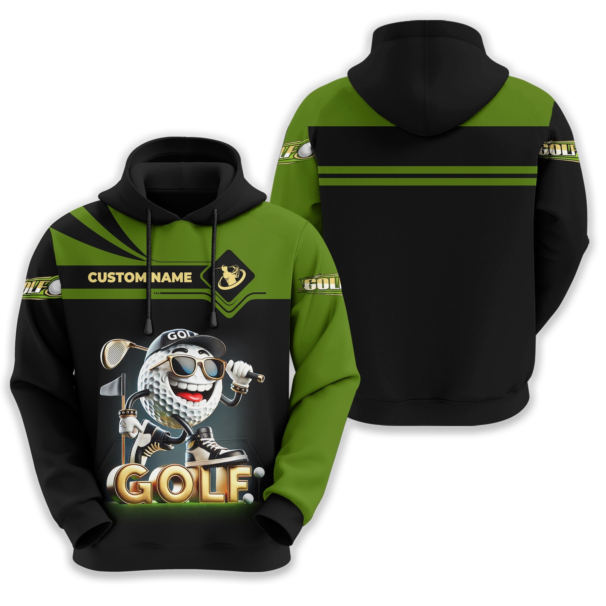 Funny Golf Ball Shirt, Custom Men's Golf Polo Shirt, Golfing Apparel, Funny Golf Polos, Gift For Golfers