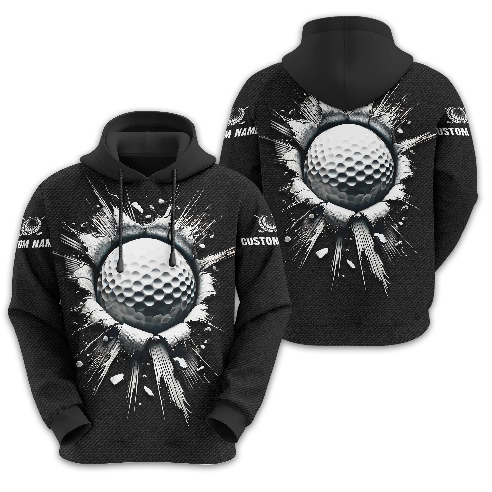 Personalized Black Golf Polo Shirt, Golf Shirt, Gift For Golfers