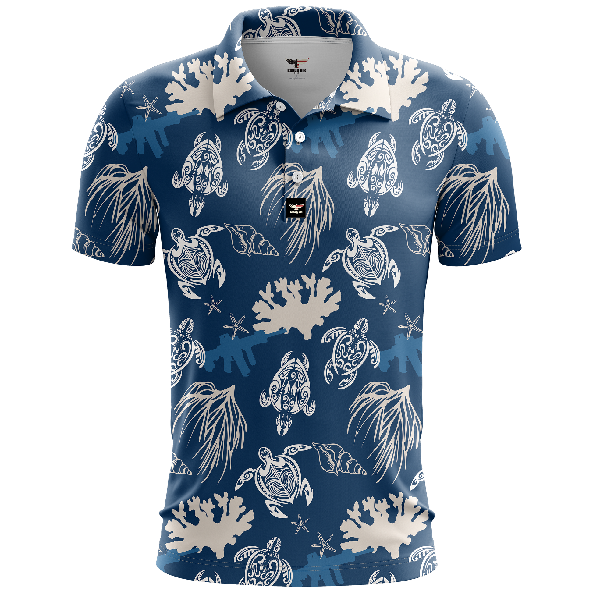 Sea Turtle Golf Polo Shirt, Mens Golf Gift, Golf Lover Gift