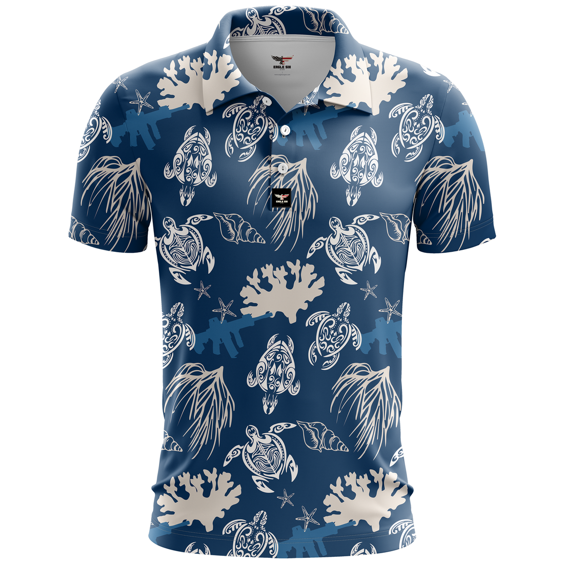 Sea Turtle Golf Polo Shirt, Mens Golf Gift, Golf Lover Gift